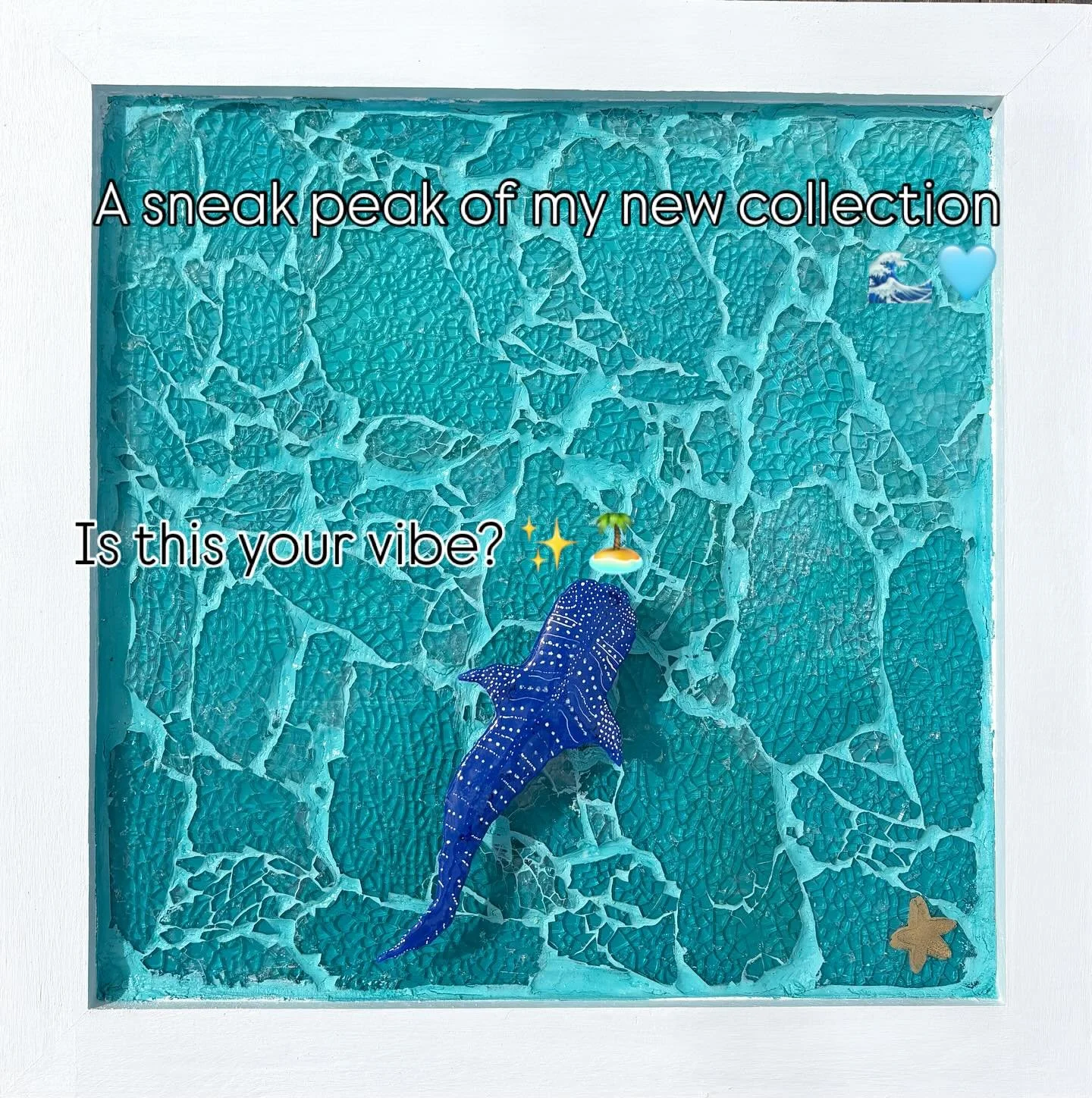 New artworks just for you 🩵✨🏝️🌊🐟🌀🥥 #waartist #coastaldecor #glassofinstagram #perthlife #australia🇦🇺