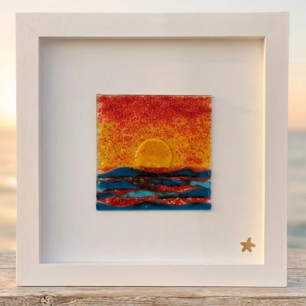 Seawater therapy for your home 🌀🩵 #coastaliving #coastaldecor #artofaustralia #waartist #goldenstarfishglassstudio