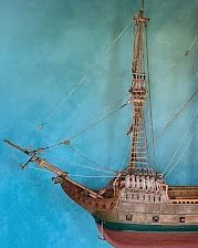 Porters Paint's French Washed wall with model ship. Home entry. Altars of Colour - Painting | Colour Consulting Ipswich & Brisbane