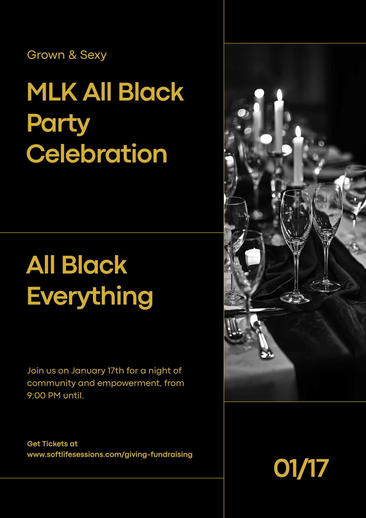 MLK Grown &amp; Sexy All Black Party