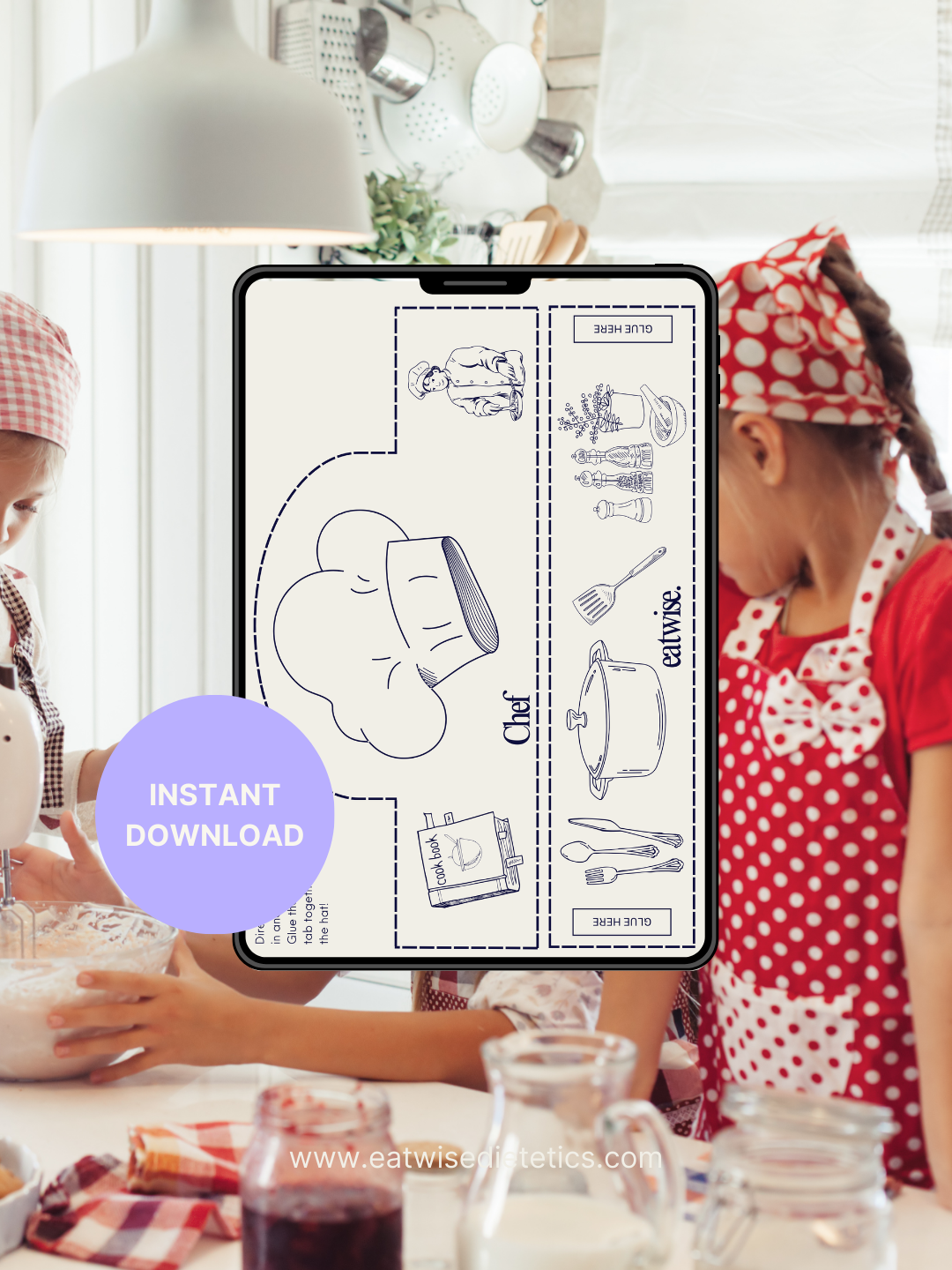 Kid's Chef Hat Colouring Sheet