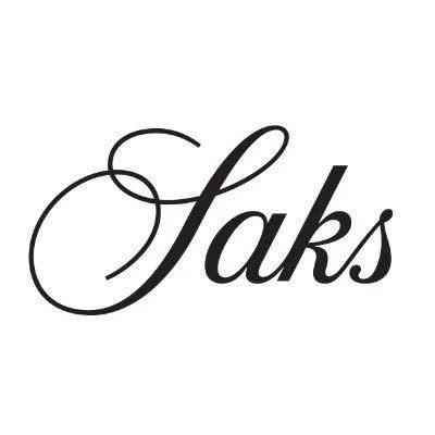 Text reading 'SAKS' in black on a white background.