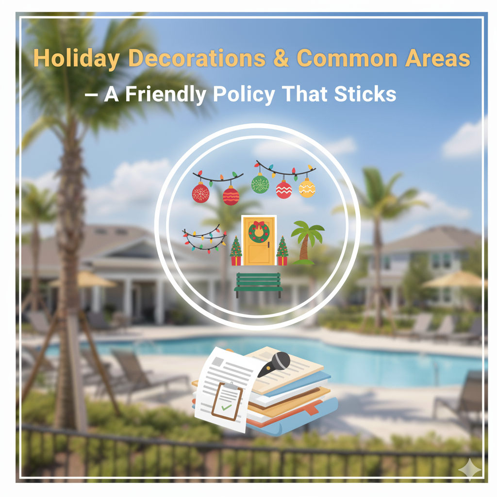 Holiday Decorations &amp; Common Areas — Friendly Policy That Sticks