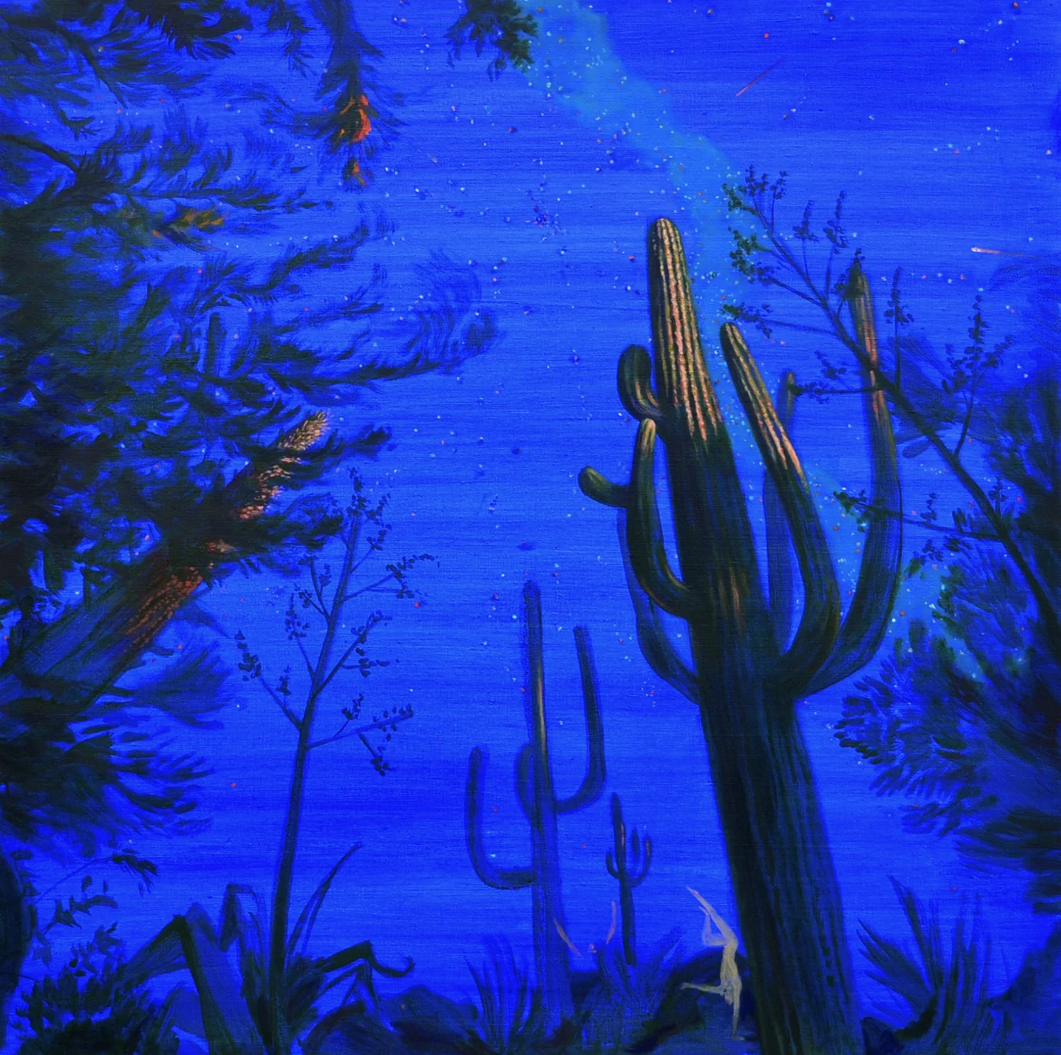 Danzantes y totems (2017) | Acrílico sobre lienzo | 110 x 110 cm