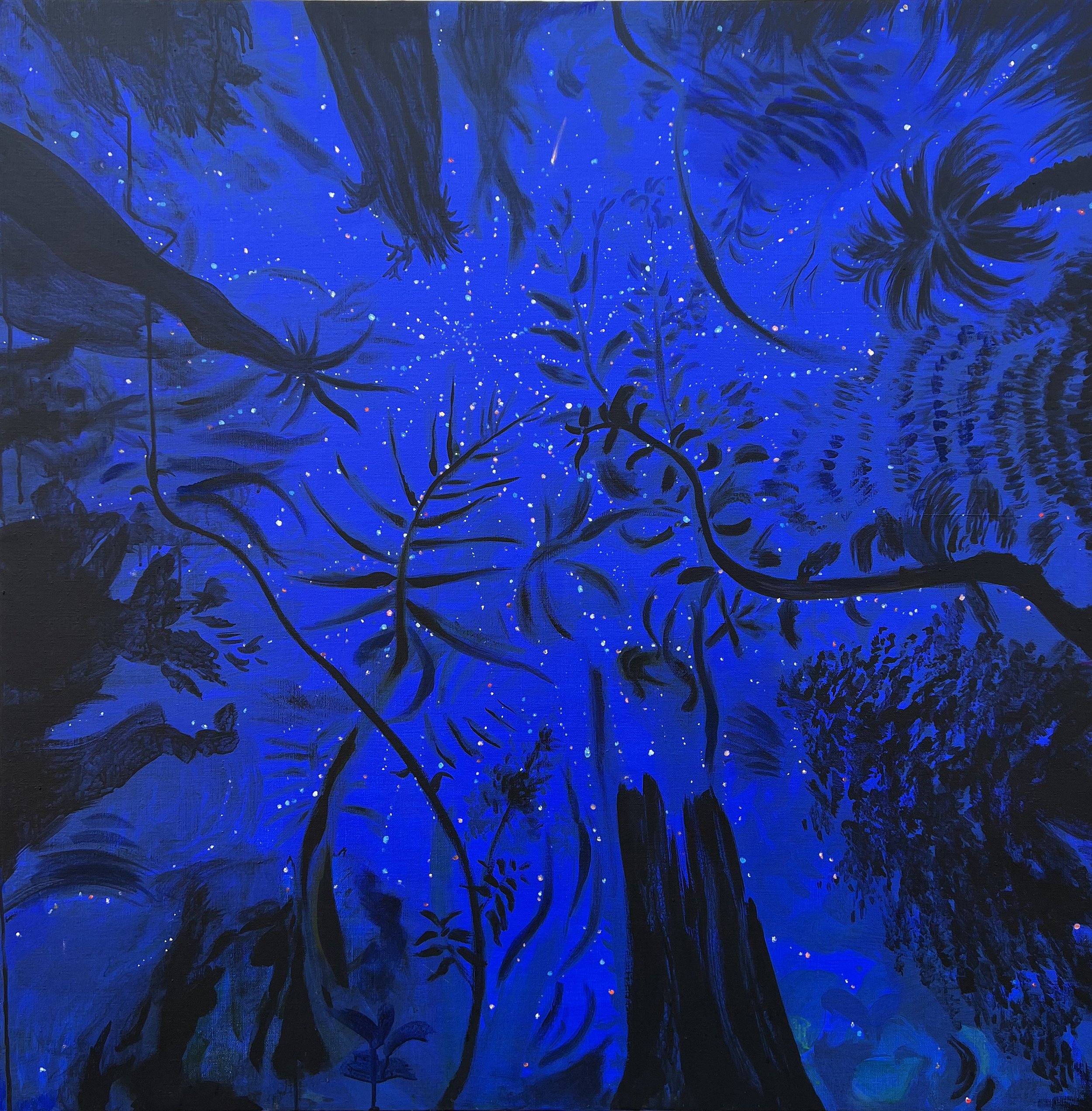 Todo converge (2017) | 110 x 110 cm | Acrílico sobre lienzo