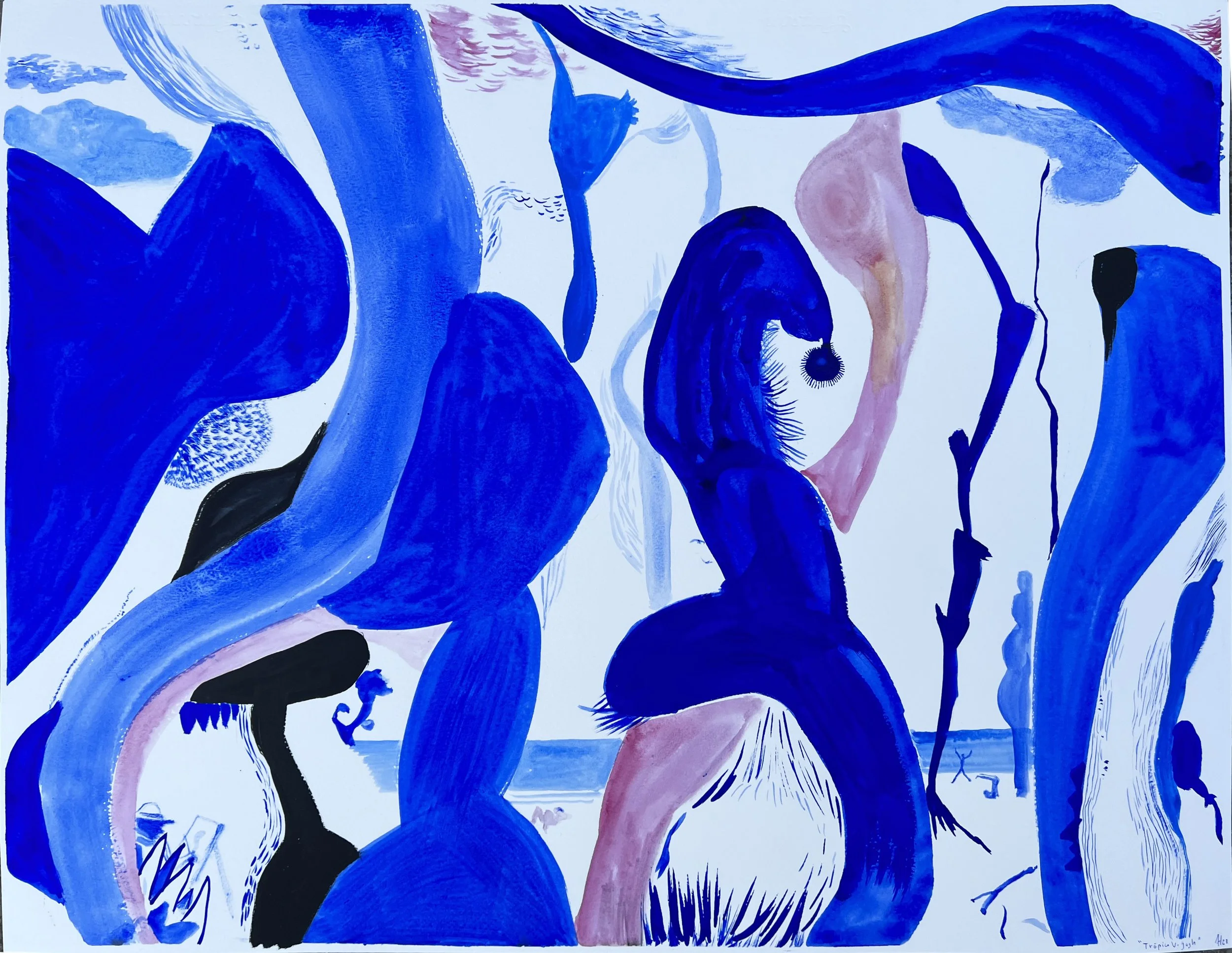 Trópico Van Gogh (2023) | Gouache sobre papel | 50 x 65 cm