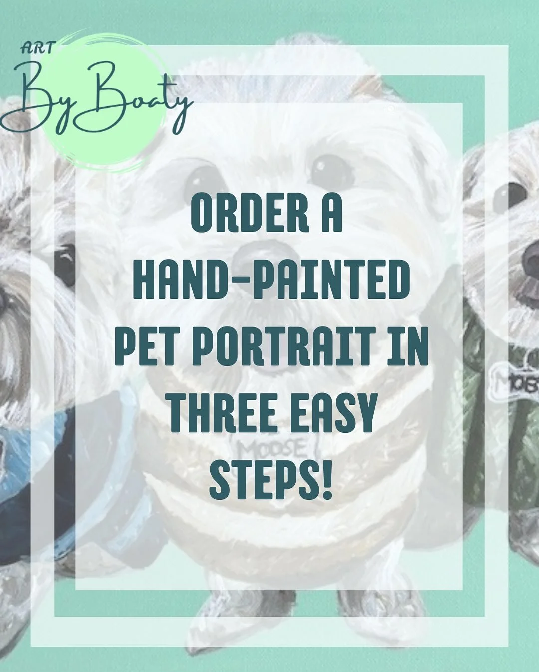 Pet portrait commissions open! 🐾

Capture your pet&rsquo;s spirit forever with a custom hand-painted portrait that brings their personality to life 🐱🐶

Visit the 🔗 in bio or visit www.artbyboaty.com to grab 10% off your first order! 💫

Limited s