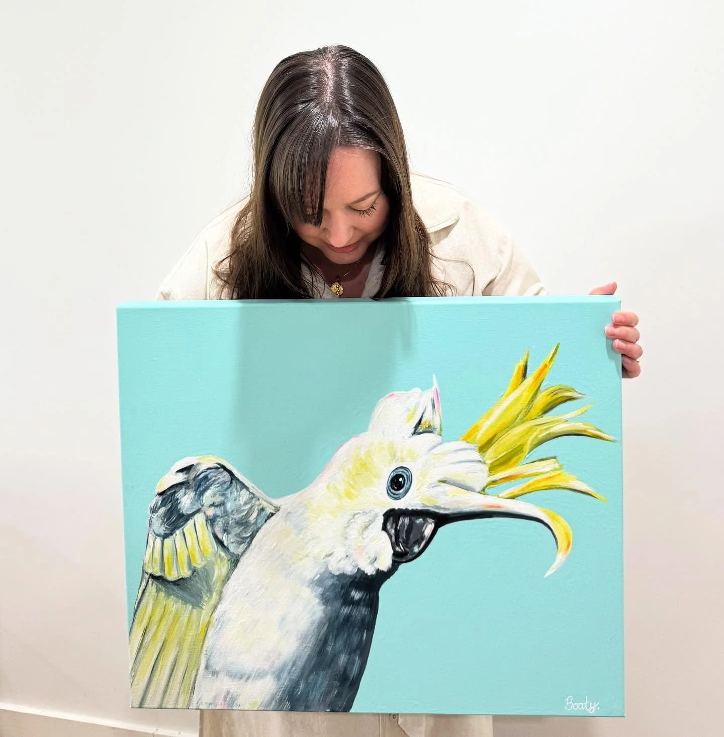 This one of a kind vibrant cockatoo is currently in flight on his way to a beautiful customer in Queensland 💛

#cockatoo #cockatooart #artcommission #animalartwork #birdartwork #wildlifeart #australianbirds #colourfulart #colourfulartist #animalarti