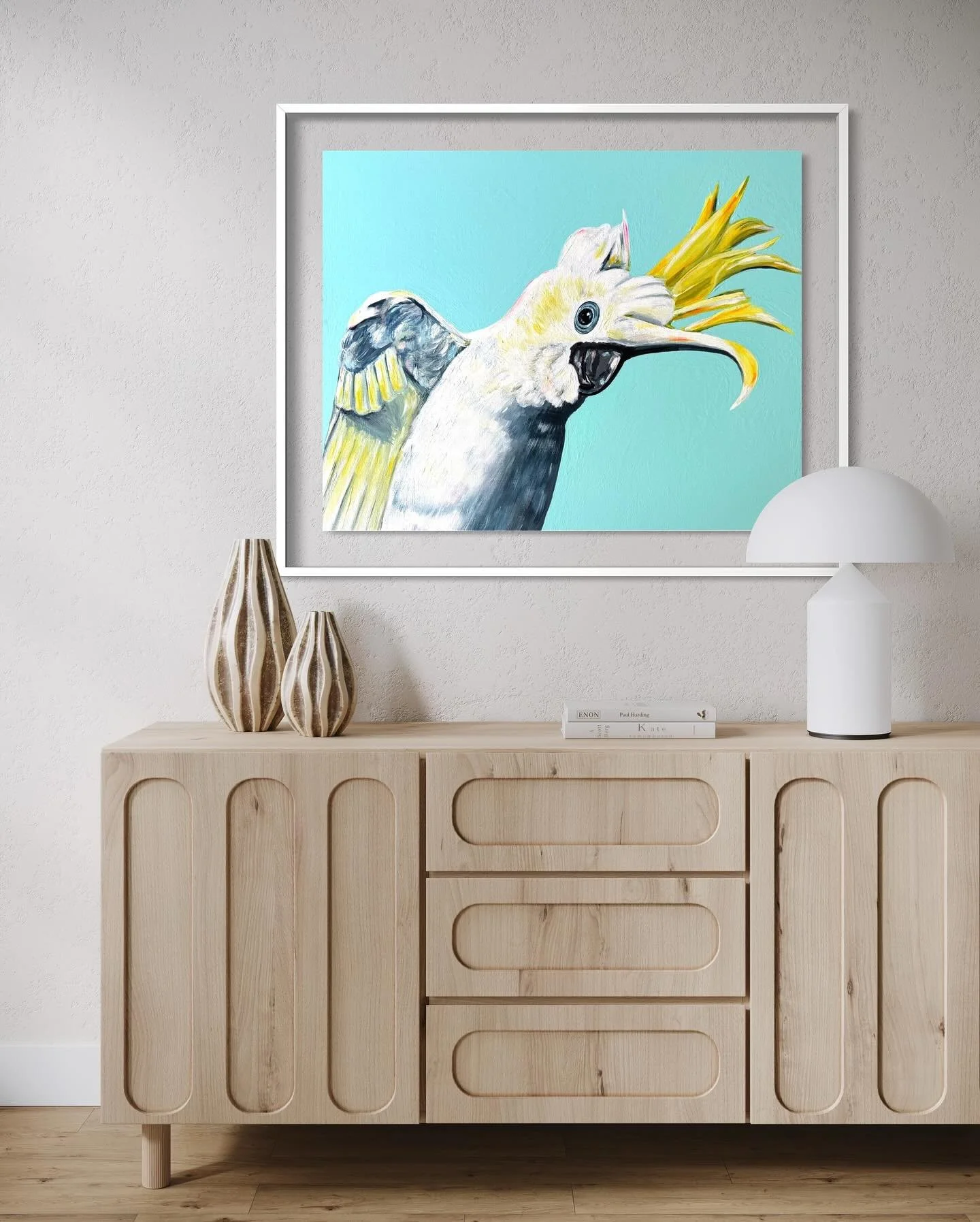 A fresh commission off the easel 🙌

Absolutely loved painting this bold cockatoo 🤍

I&rsquo;m now taking new art commissions to kick off in the new year. If you&rsquo;d like your favourite animal on canvas or a portrait of your beautiful pet, visit