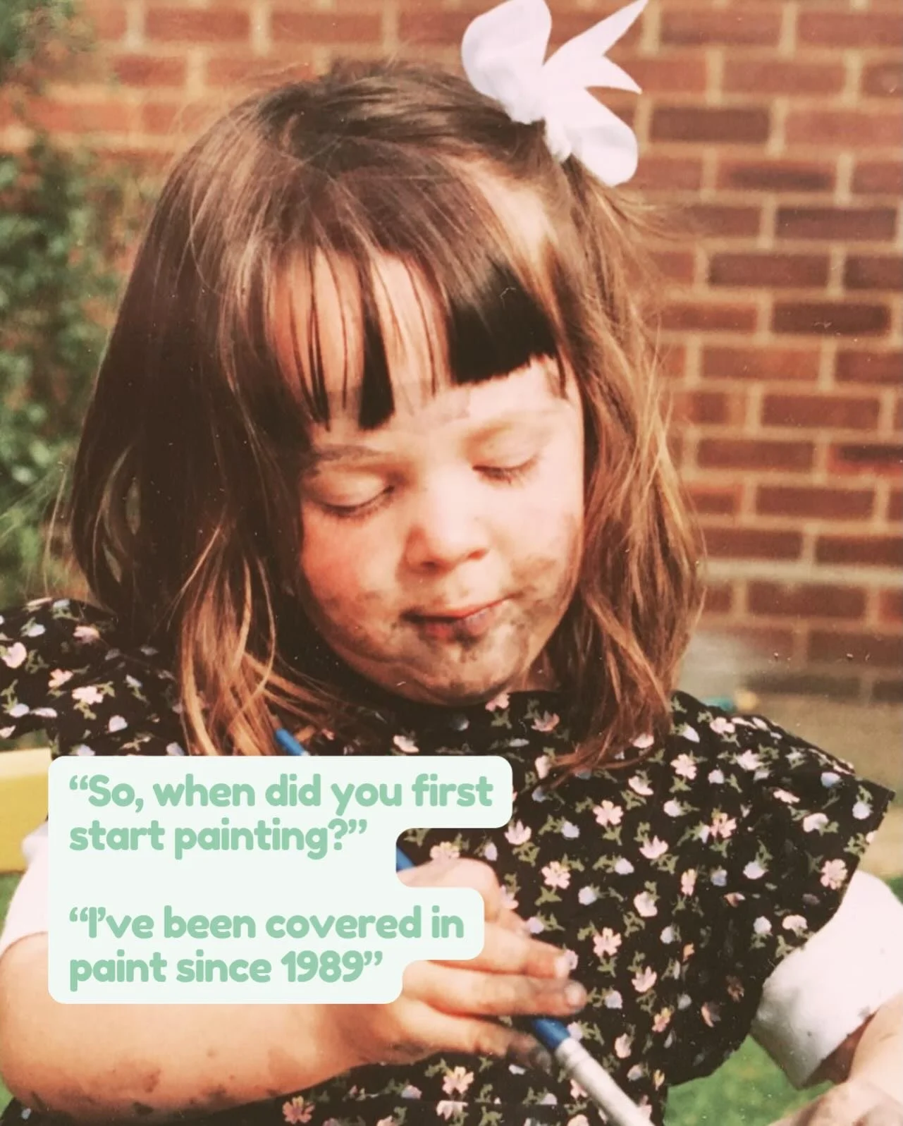 Not sure what my mum did to my fringe&hellip; 🤪

#throwback #painter #artist #innerchild #artistlife