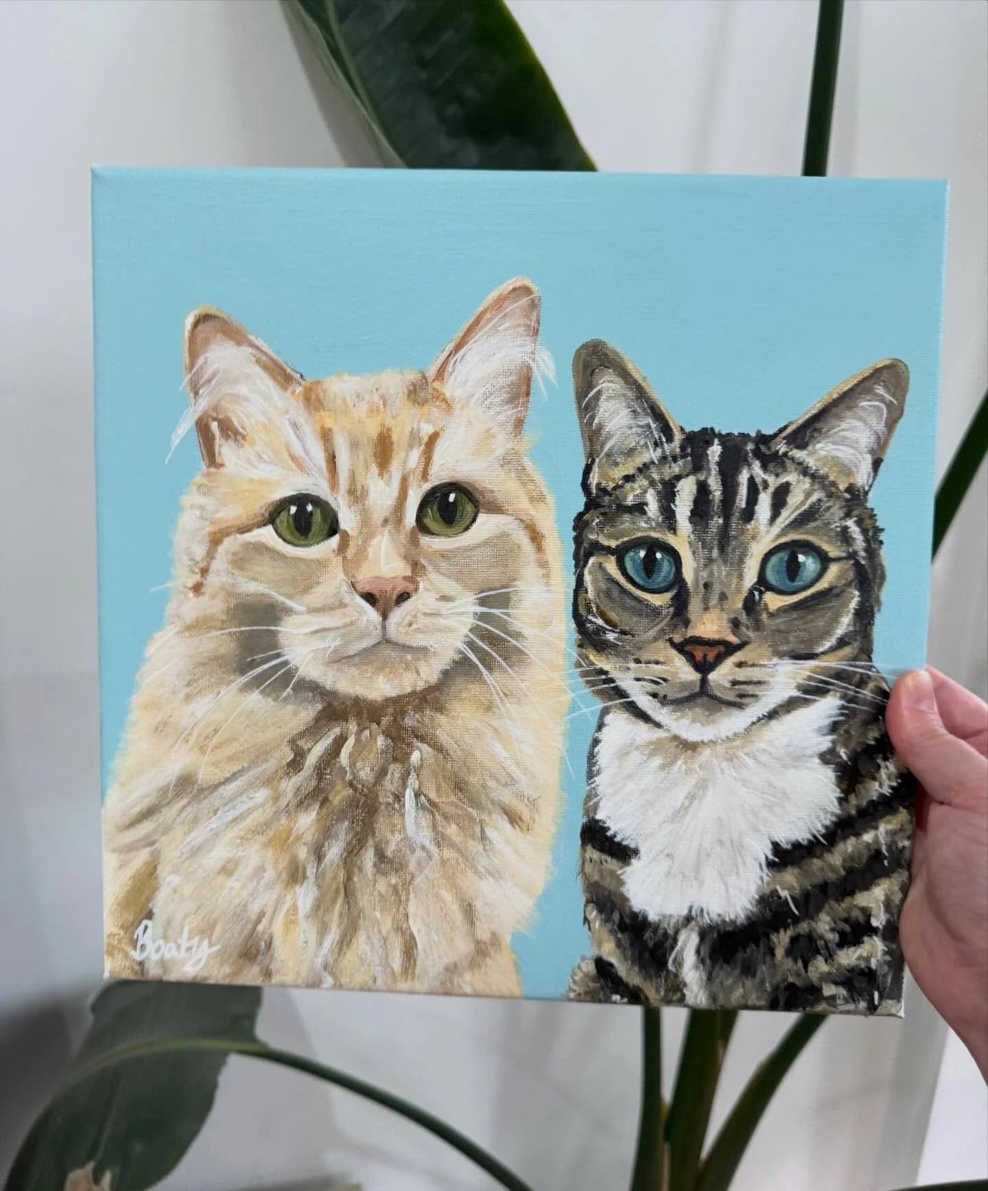 Absolutely loved painting these little beauties! 🐈🐈&zwj;⬛

Pet portrait commissions are open ~ if you&rsquo;d like to turn your pet into a work of art you can order your commission via my 🔗 in bio 🙌

#petportrait #catportrait #catpainting #catlov