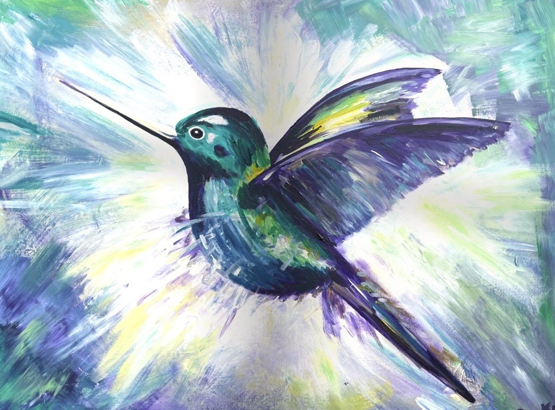 The Hummingbird (Acrylic On Canvas)