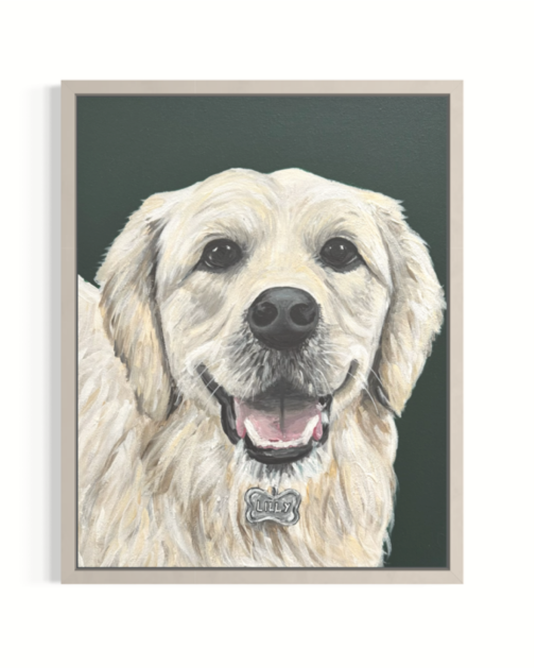Pet portrait of Golden Retriever dog by Australian artist, Laura Boatman of Art By Boaty