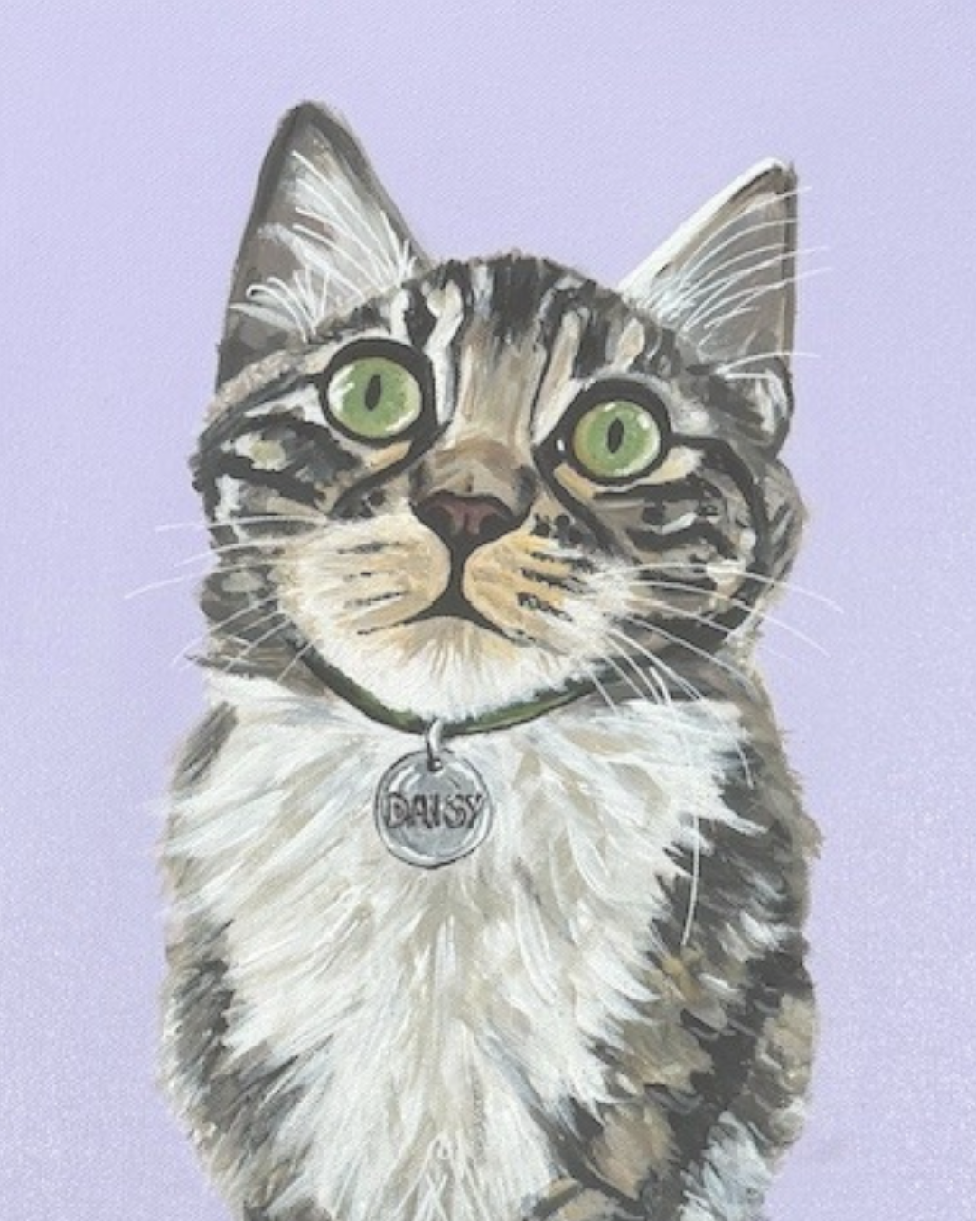 Daisy Pet Portrait (Acrylic On Canvas)