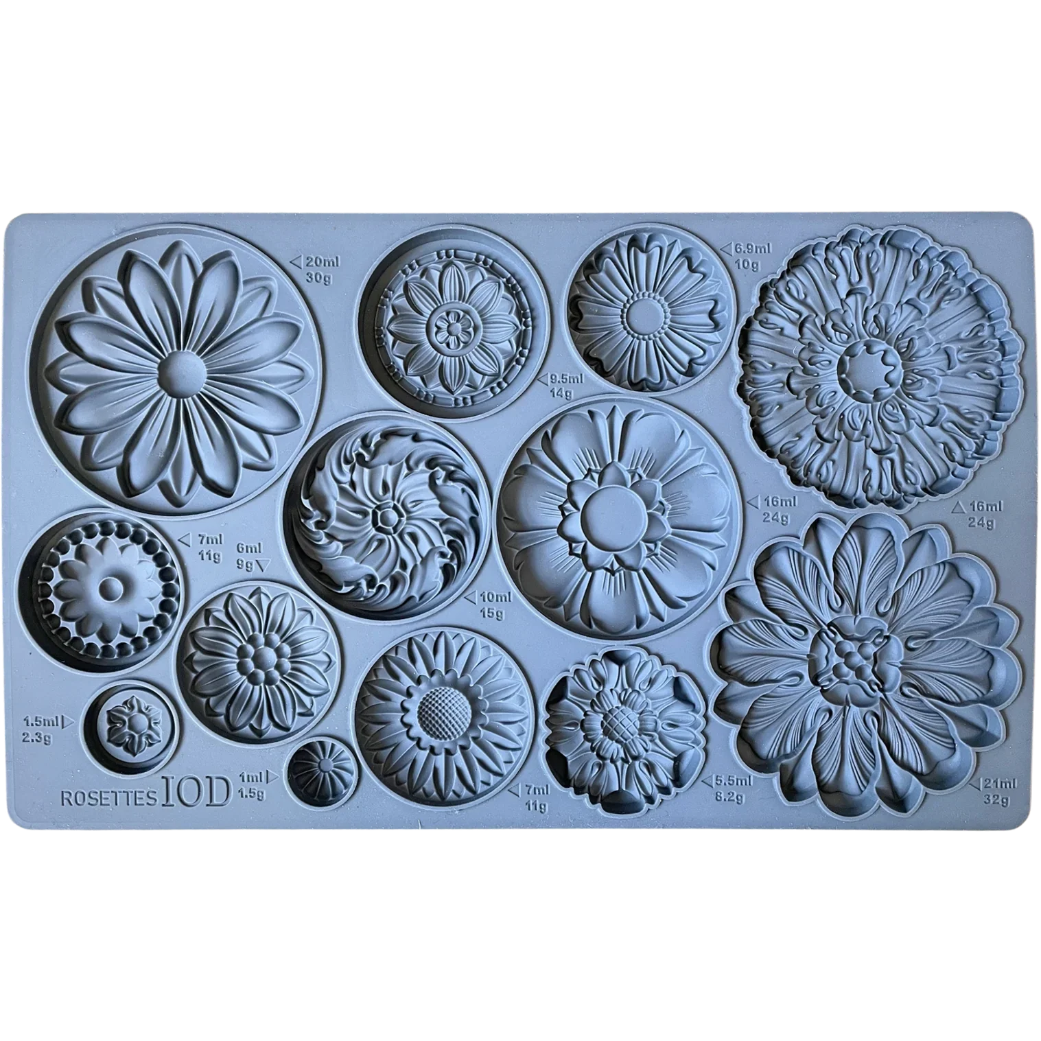 Rosettes Mould by IOD - Iron Orchid Designs
