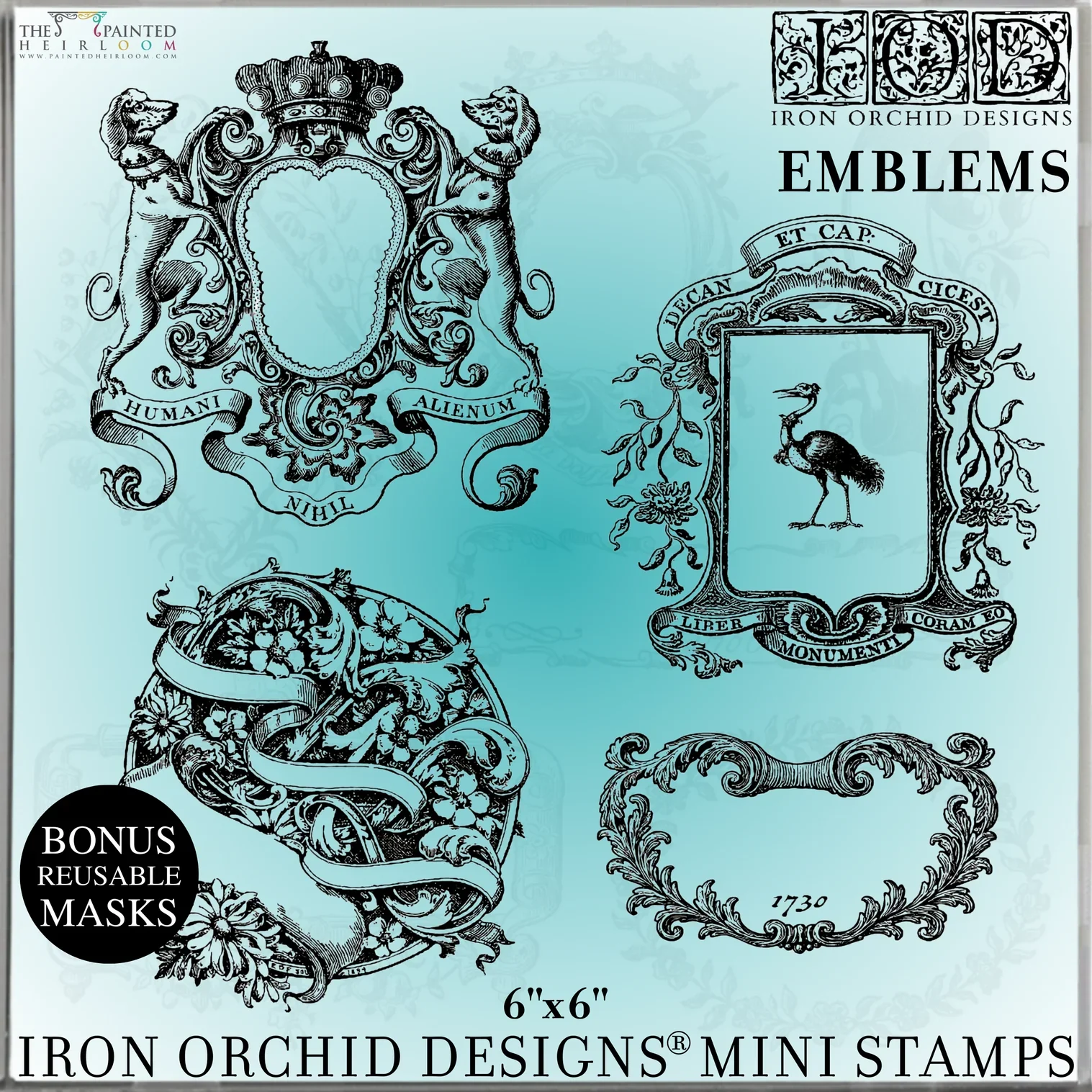 Emblems Mini-Stamp by IOD - Iron Orchid Designs