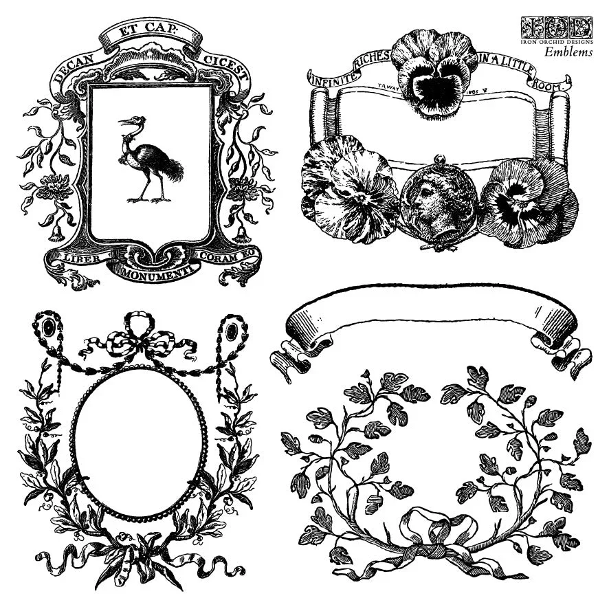 Emblems 6x6 IOD Stamp