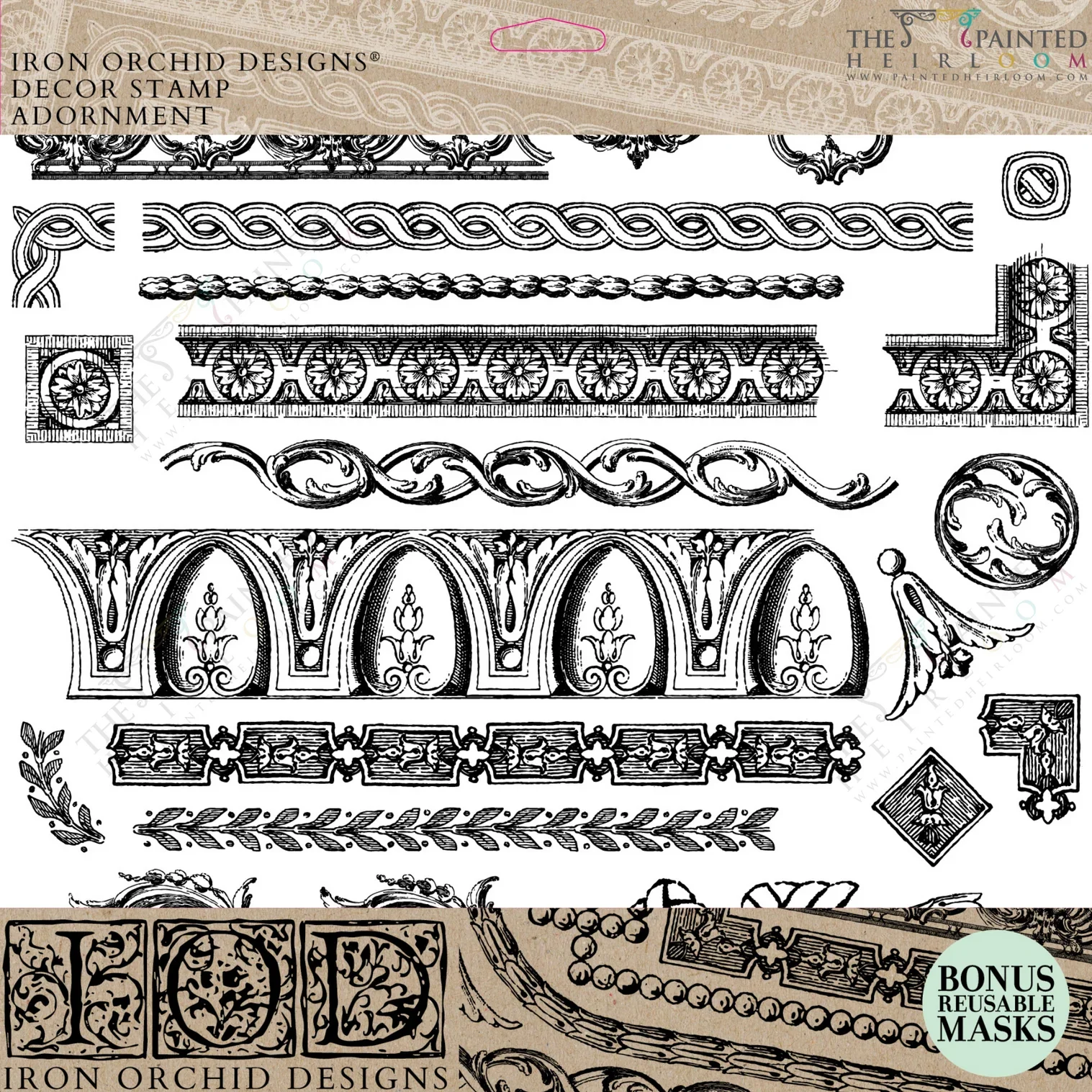 Adornment Stamp by IOD - Iron Orchid Designs