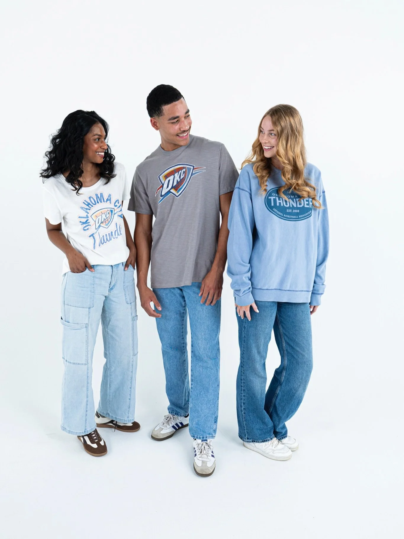 Kashus Payne and Brink Models talent in an Oklahoma City Thunder apparel campaign, 2025.
