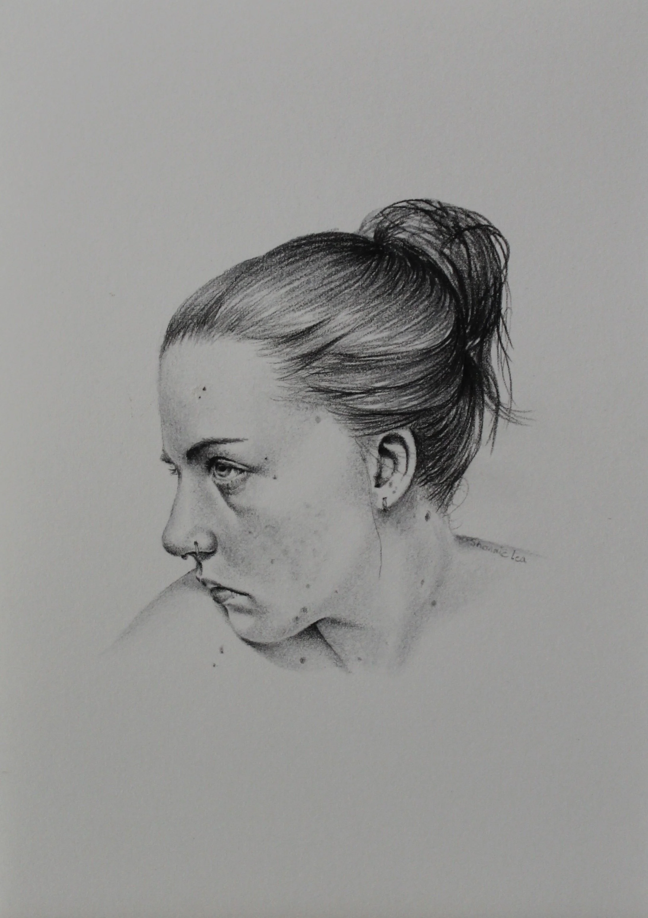 'Tired Observer' 2026 Pencil on paper 22 x 15 cm