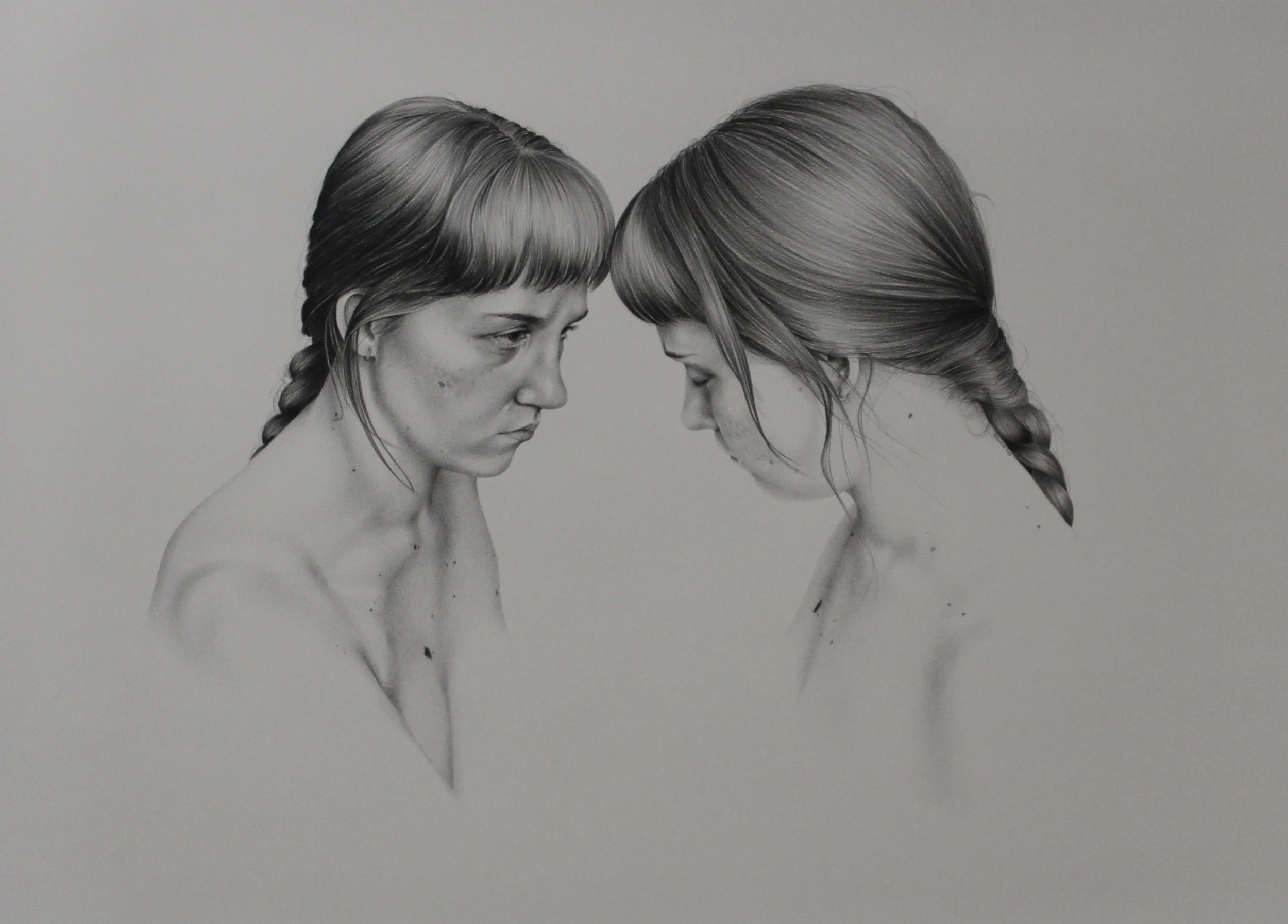 'I Forgive You' 2026 Pencil on paper 55.5 x 69.5 cm