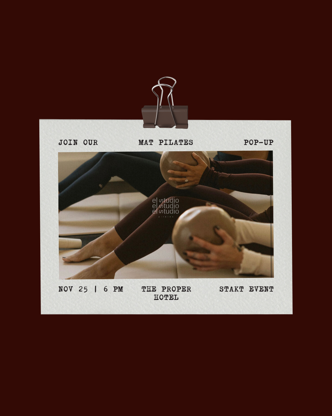 El Studio x Stakt : An Evening To Unwind