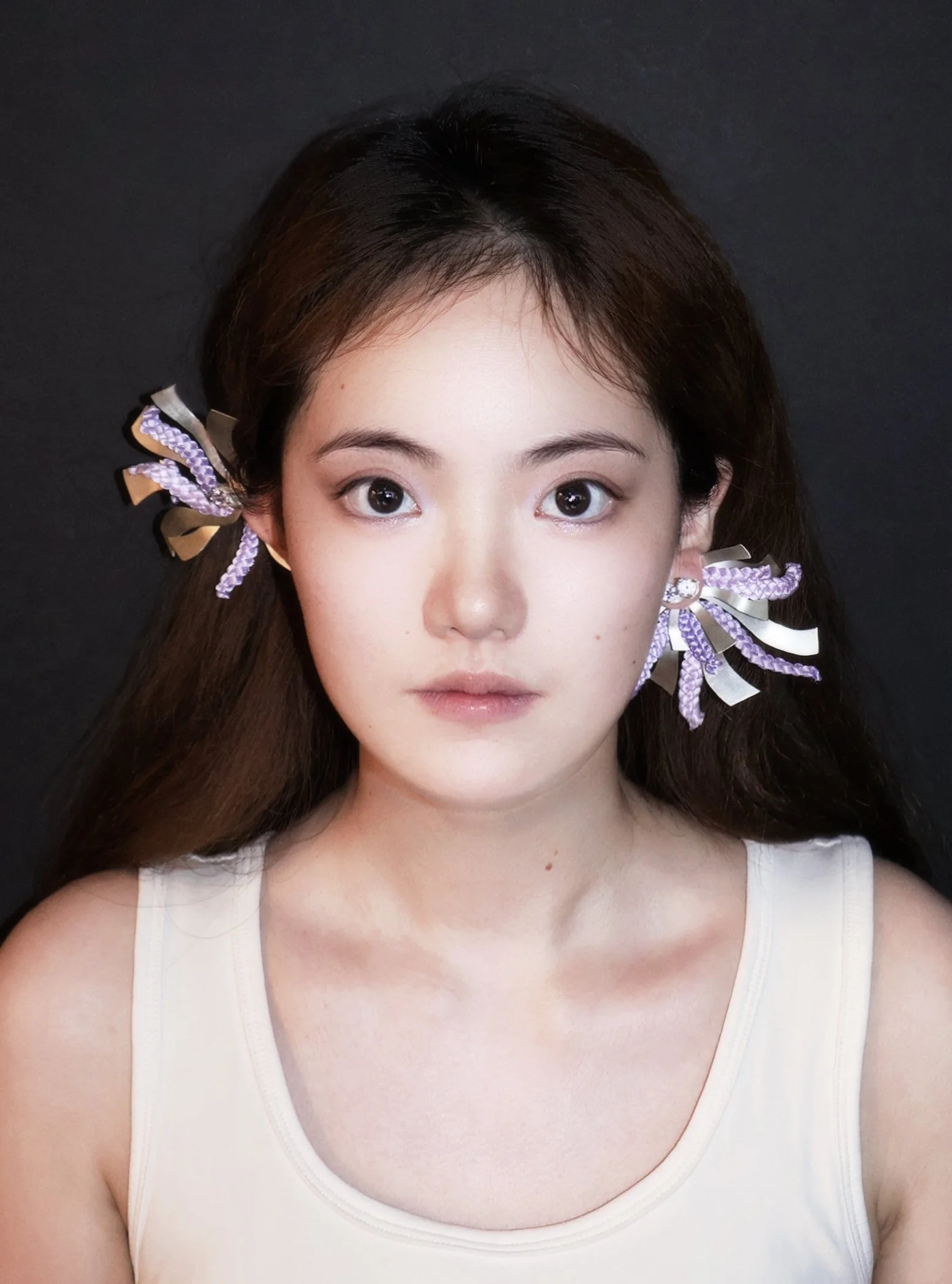 紫色飘带earring 灰背景.JPG