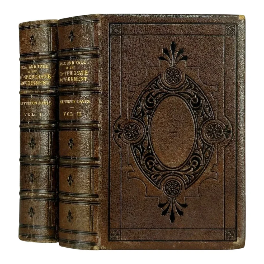 The Rise and Fall of the Confederate Government | Davis, Jefferson | 1881, 1st/1st, in the very scarce publisher's full morocco binding...
