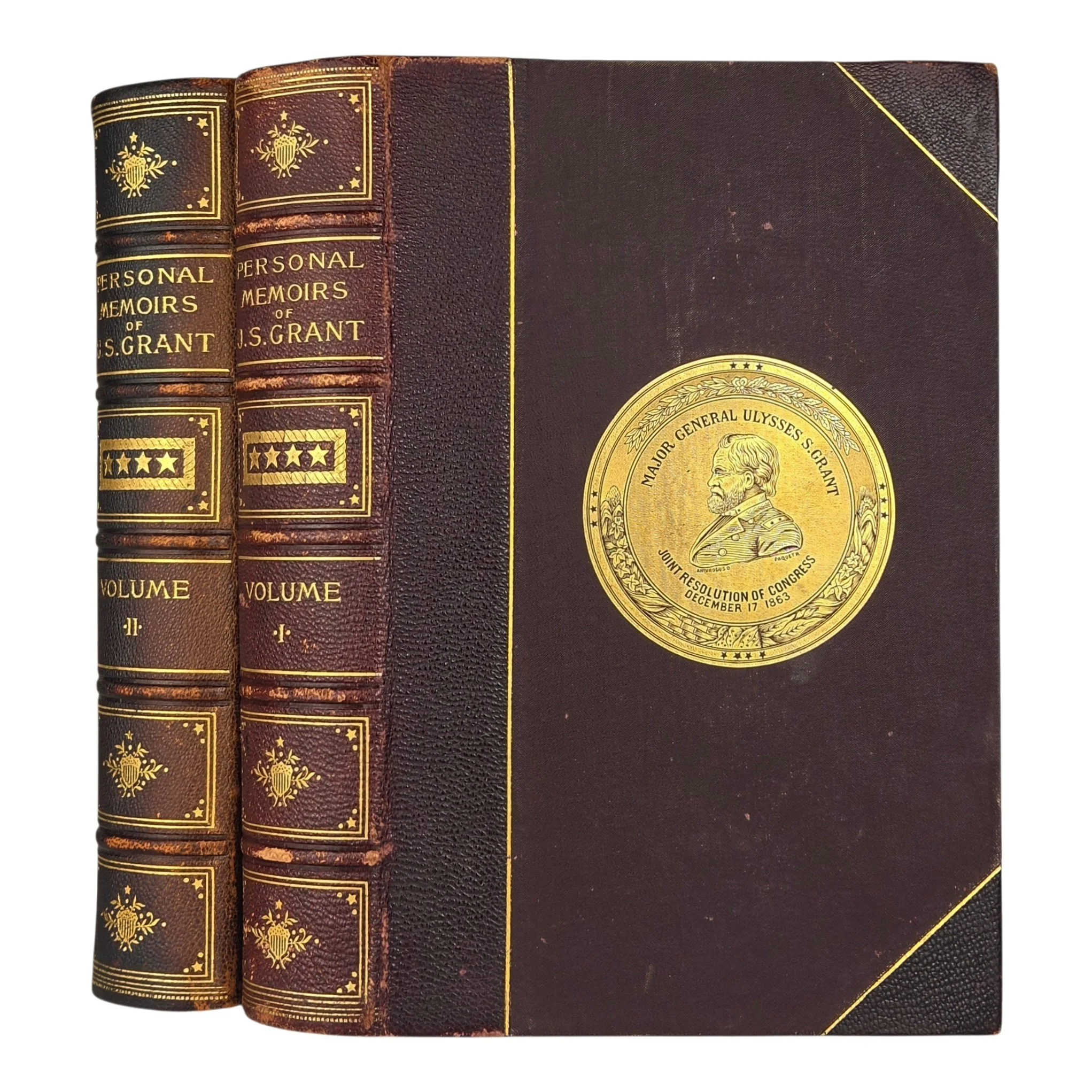 Personal Memoirs of Ulysses S. Grant | Grant, Ulysses | 1885 & 1886, 1st/1st, in the publisher's half morocco binding...