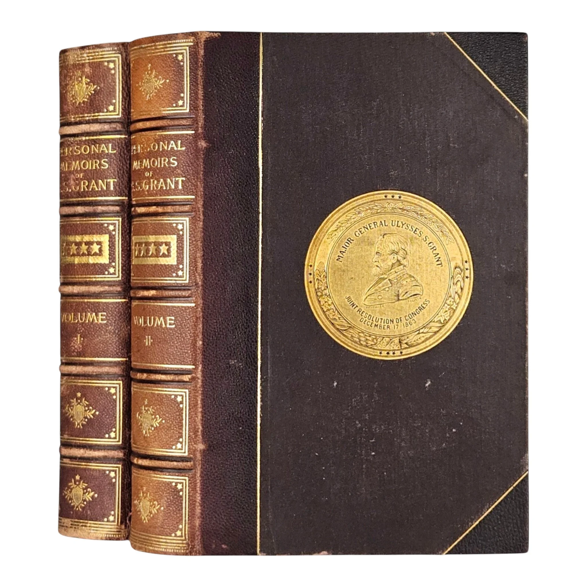 Personal Memoirs of Ulysses S. Grant | Grant, Ulysses | 1885 & 1886, 1st/1st, in the publisher's half morocco binding...