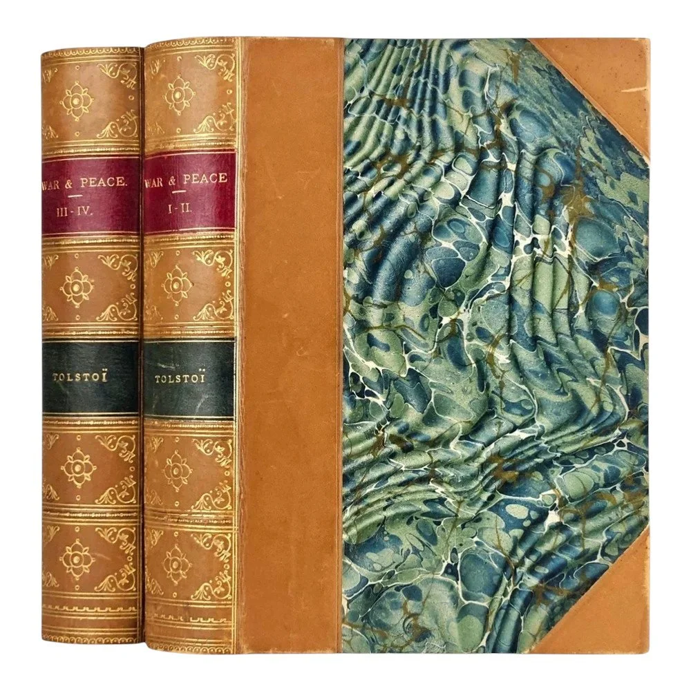 War and Peace | Tolstoy, Leo | 1889, 1st authorized edition in English, the only recorded example in the publisher's deluxe binding...