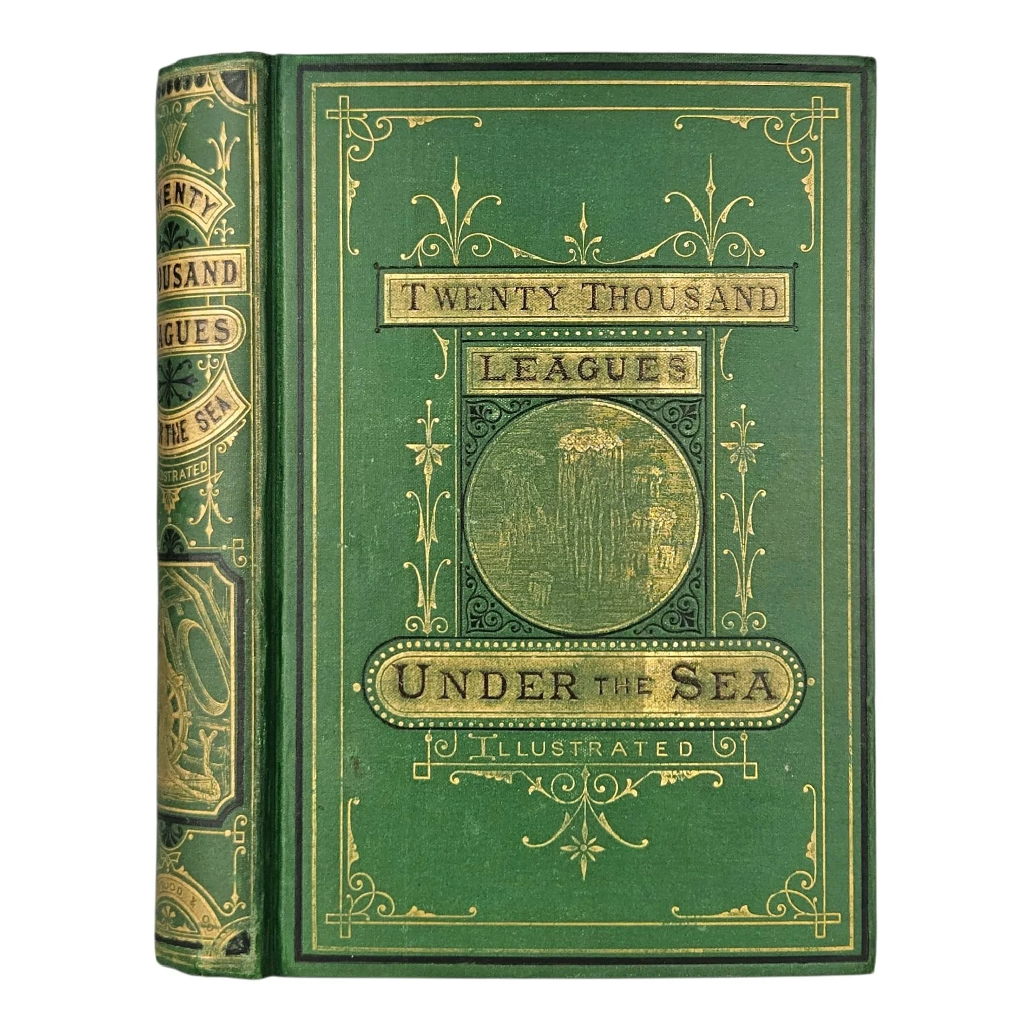 Twenty Thousand Leagues Under the Seas | Verne, Jules | 1873, the scarce first American edition, with the jellyfish design on the front board...