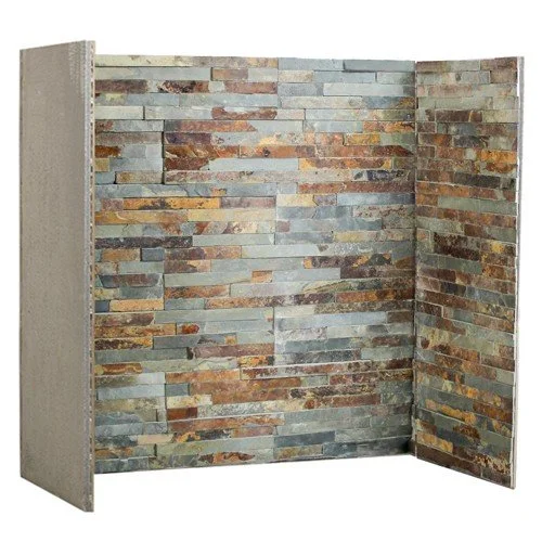 Multi Rustic Split Face Fireplace Chamber
