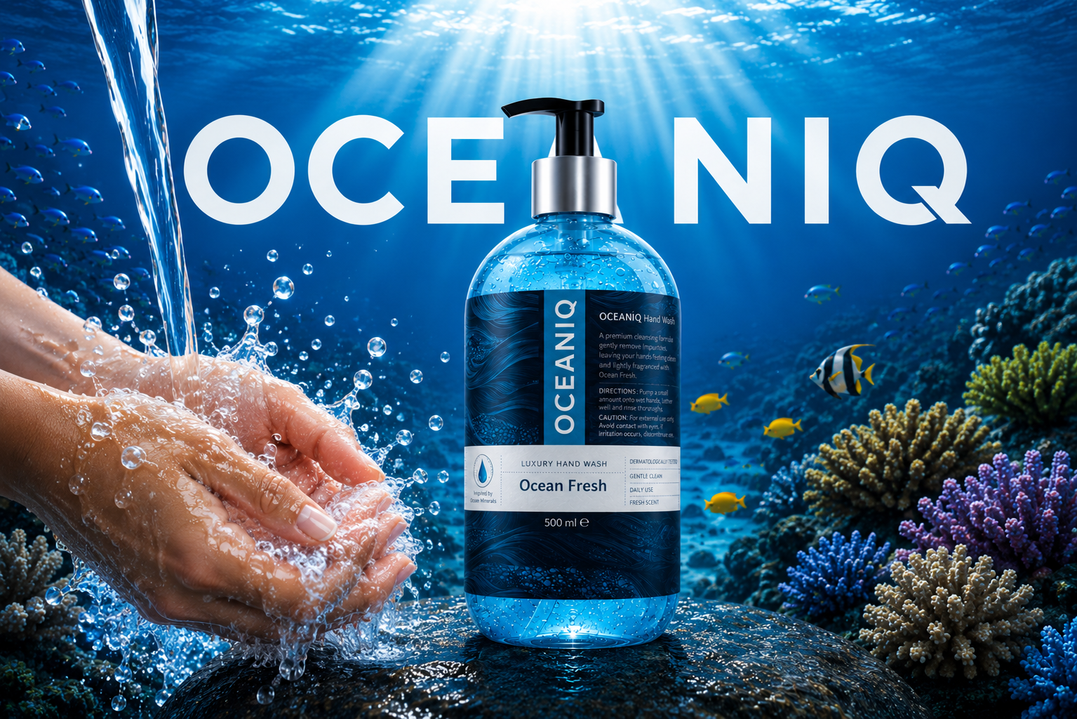 OCEANIQ Luxury Hand Wash Ocean Fresh 500ml