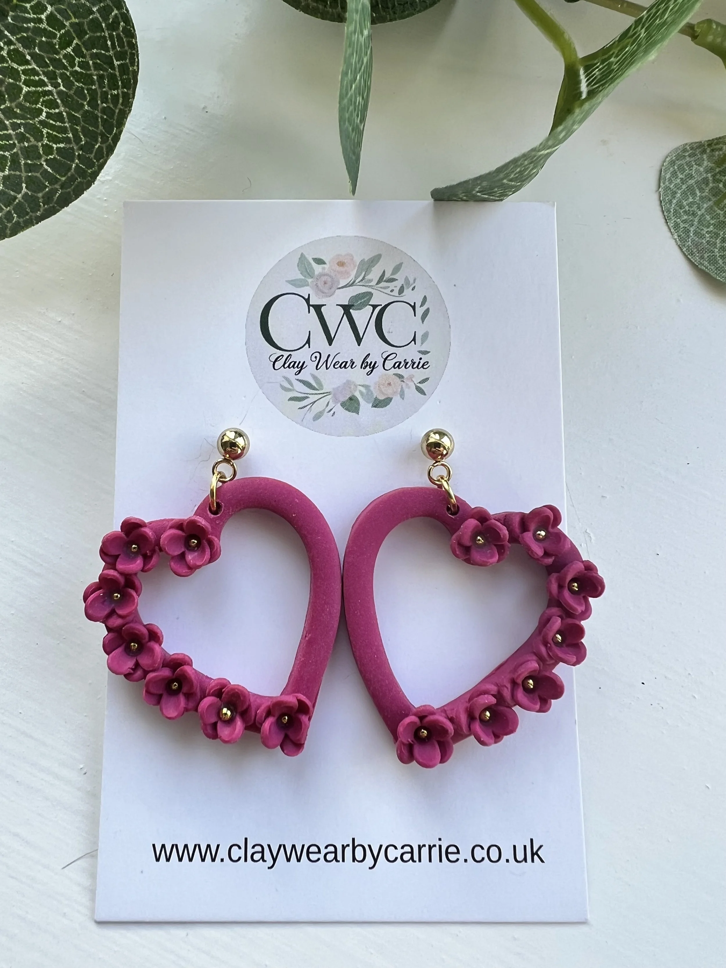 Pink Floral Hearts
