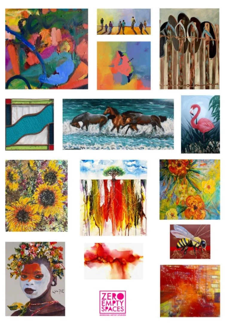 Zero Empty Spaces Artists Exhibition - Participating WAS Members Astrid Mora, Erica Kyle, Heather Bergstrom, Sue Slick Carlson