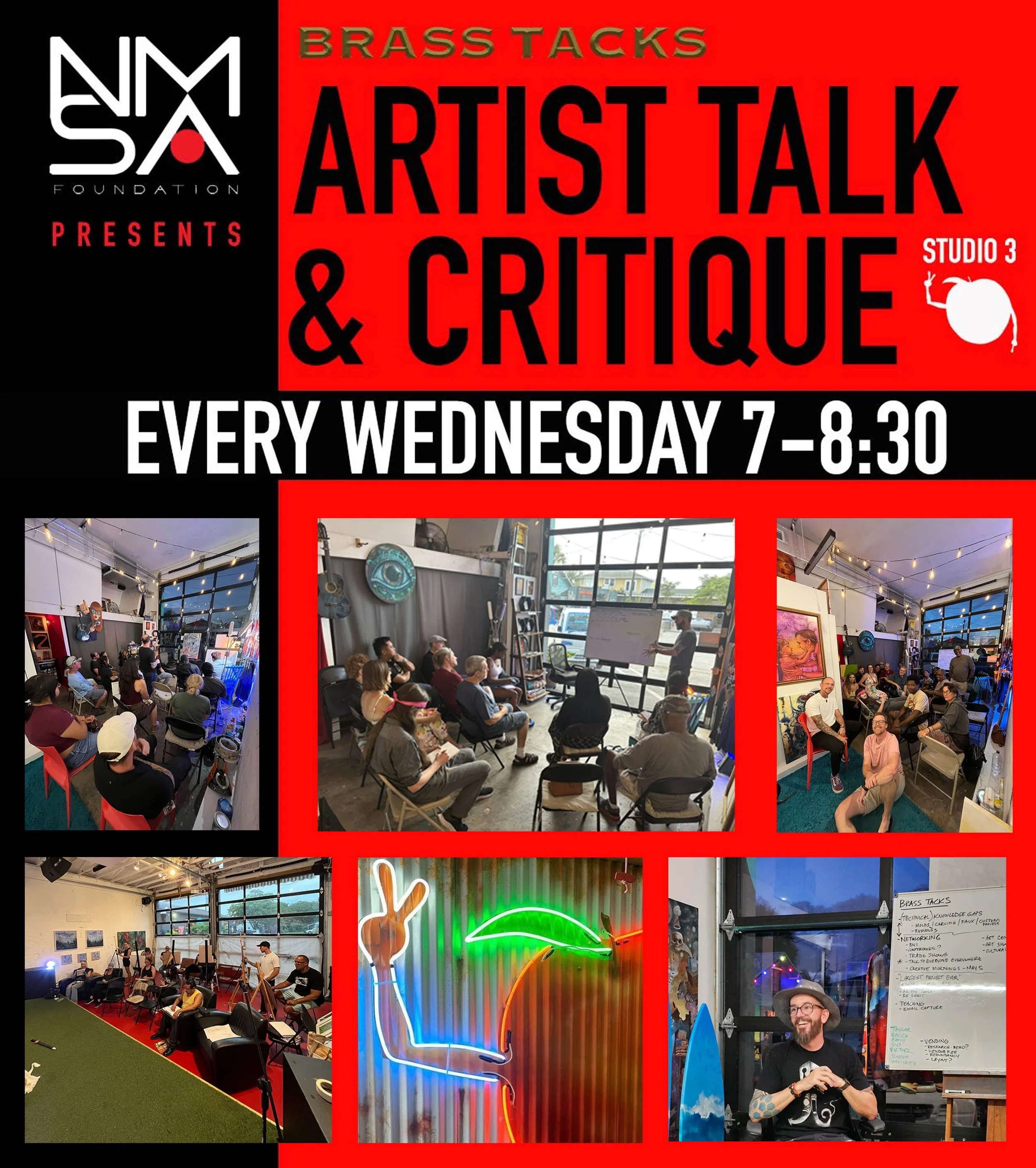 BRASS TACKS - ARTIST TALK & CRITIQUE (every Wednesday except holidays)