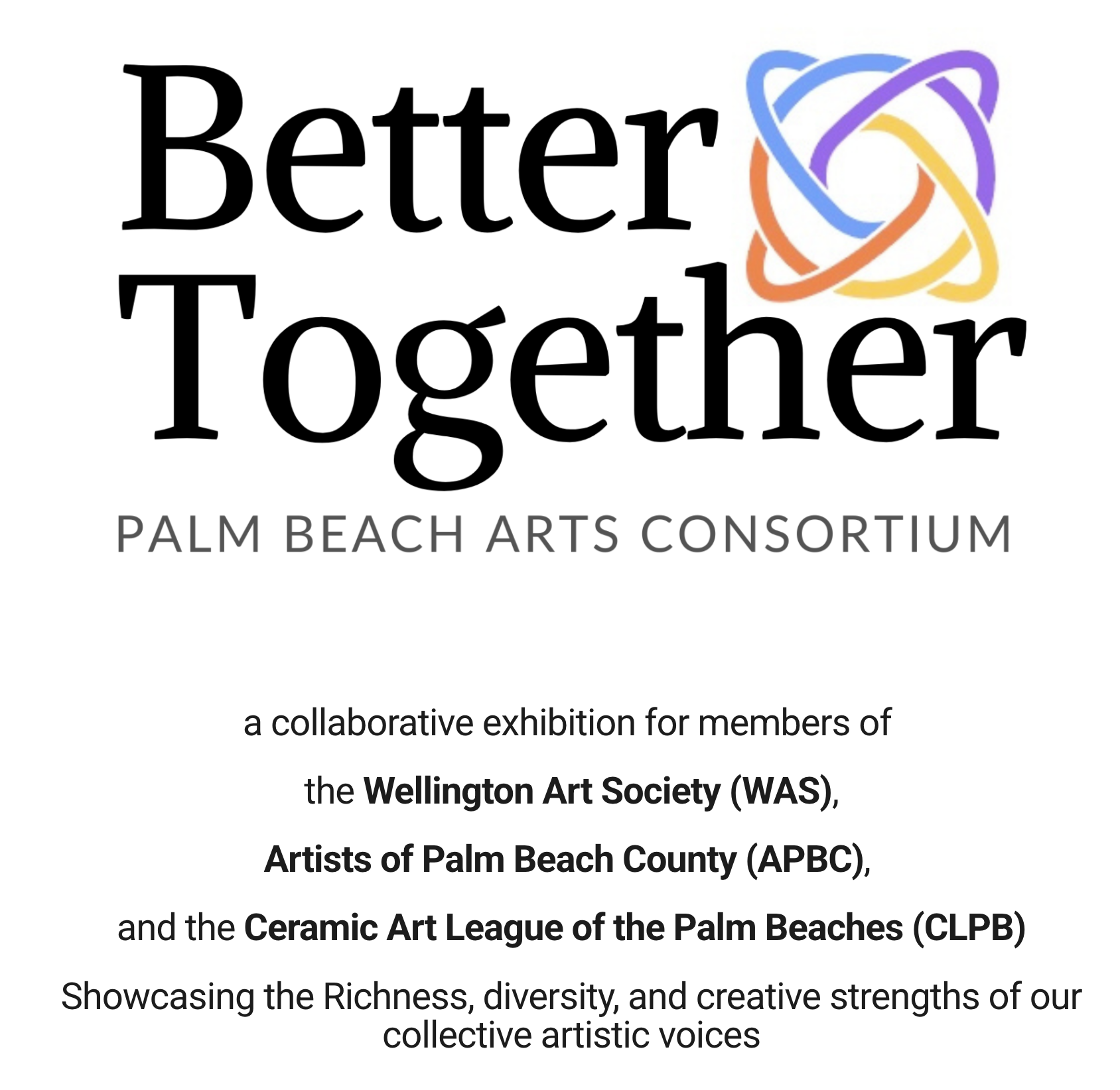 CALL FOR ARTISTS: Palm Beach Arts Consortium Presents "BETTER TOGETHER"