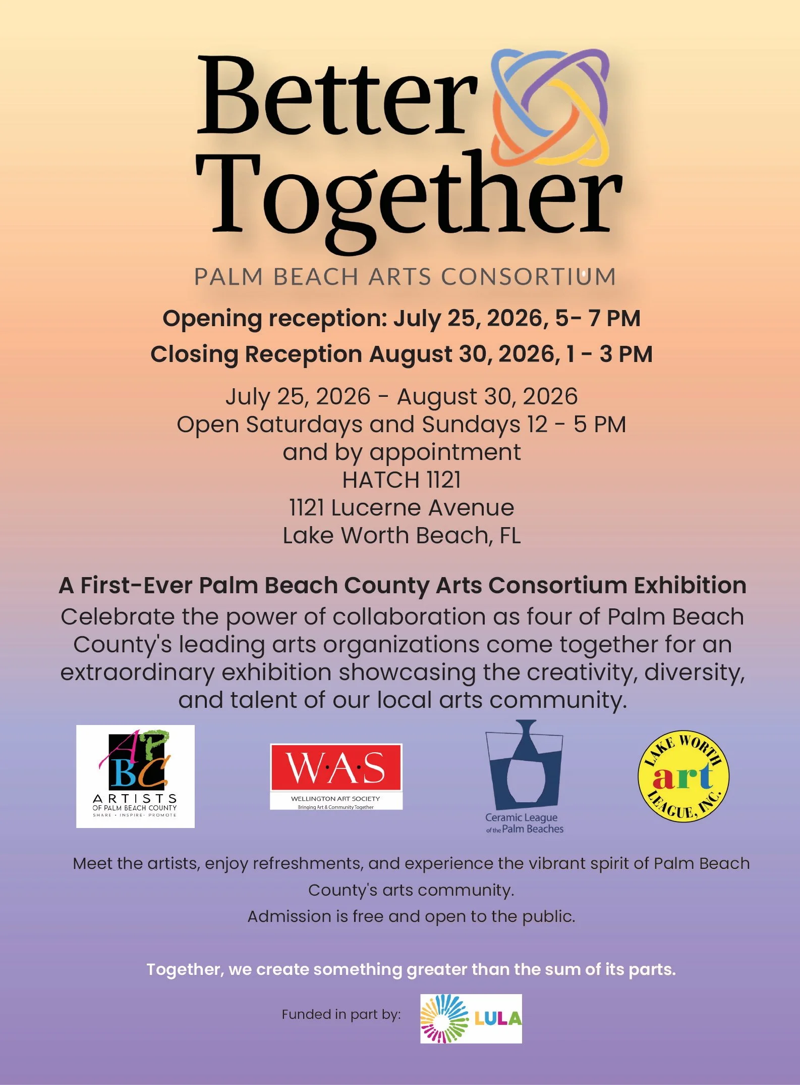 CALL FOR ARTISTS: Palm Beach Arts Consortium Presents "BETTER TOGETHER"