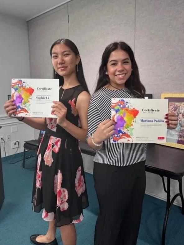 Sophie Li of West Boca Raton High School and Marianna Padilla of Spanish River High School, winners of 2025 Scholarships