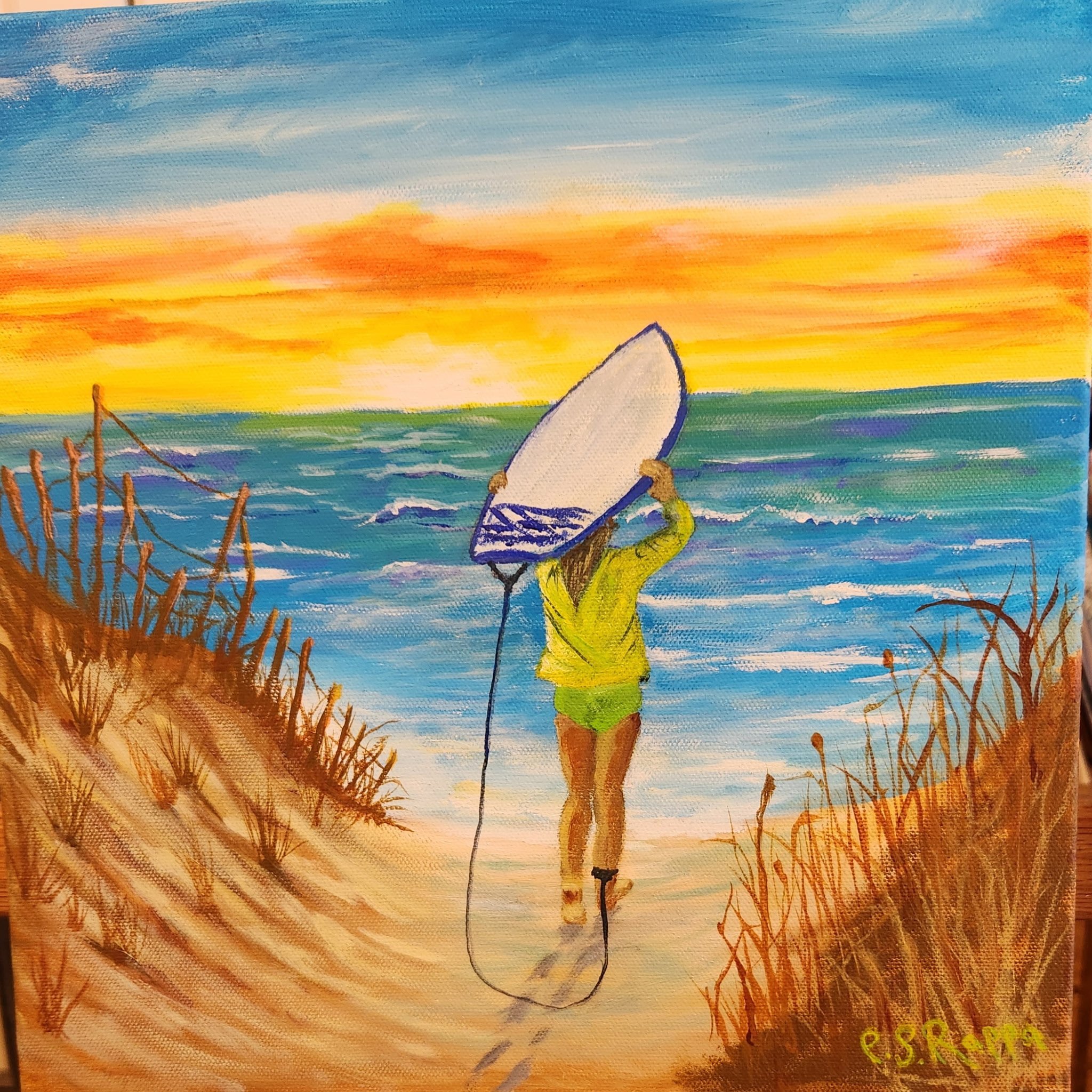 Sunrise Surfer Girl
