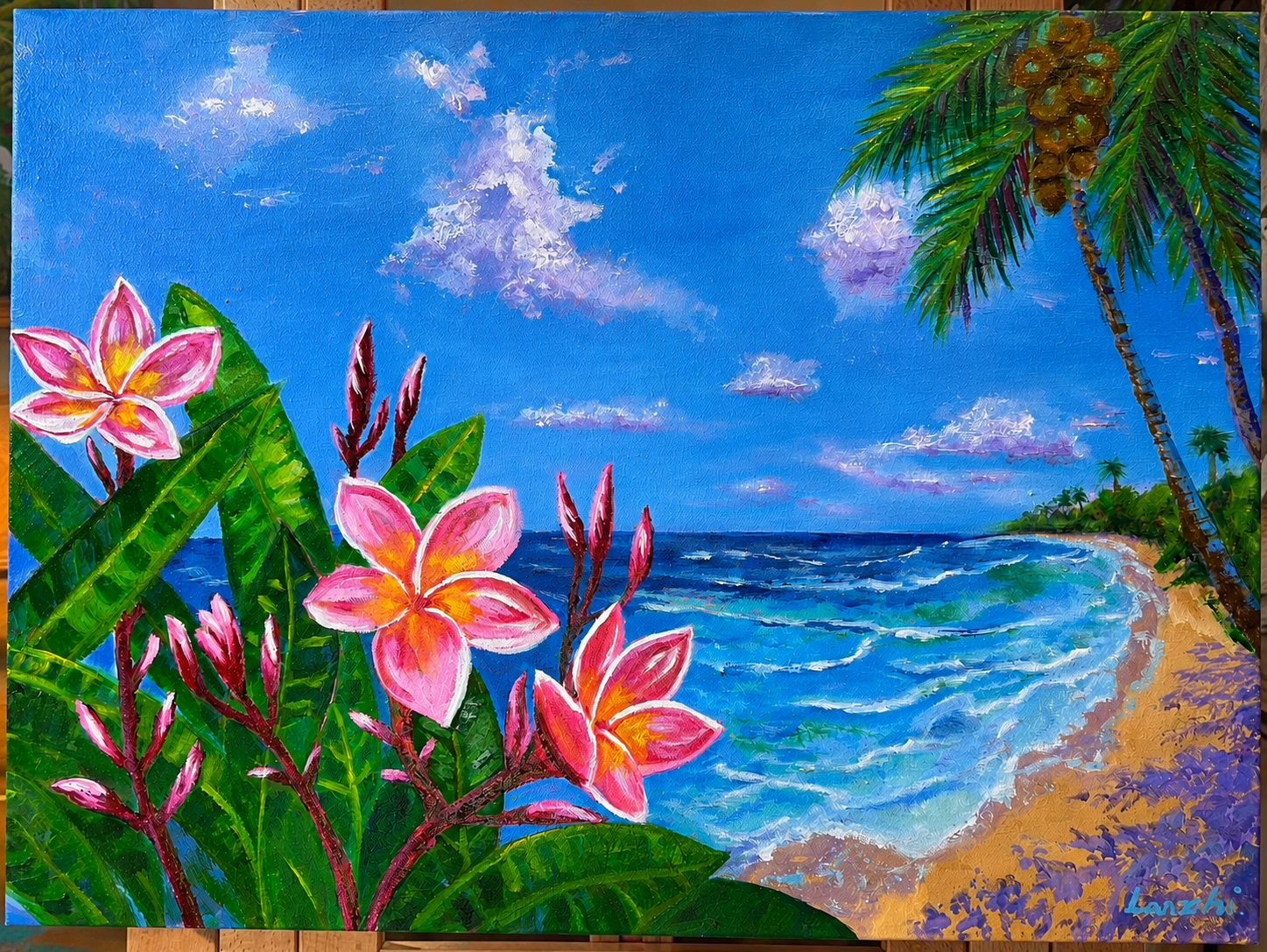 Plumeria & Ocean Blues