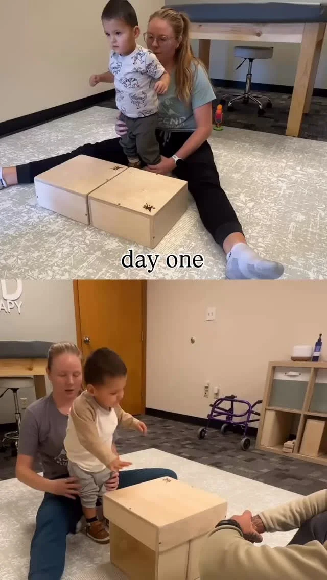 This is what the power of just five days of DMI intensive therapy can do.
It’s easy to see this and think “wow he got so much stronger!” But here’s the truth… five days is not long enough to build significant muscle s