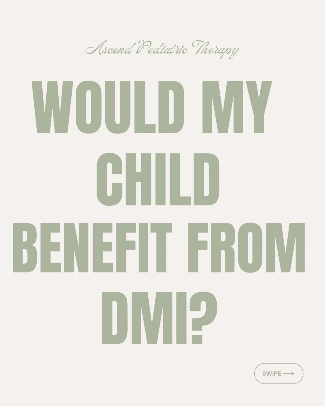 &ldquo;Would my child benefit from DMI?&rdquo; I hear this question ALL the time&hellip; here&rsquo;s my answer 👇

Dynamic Movement Intervention (DMI) is a hands-on neurology focused approach that helps children build strength, balance, and motor co
