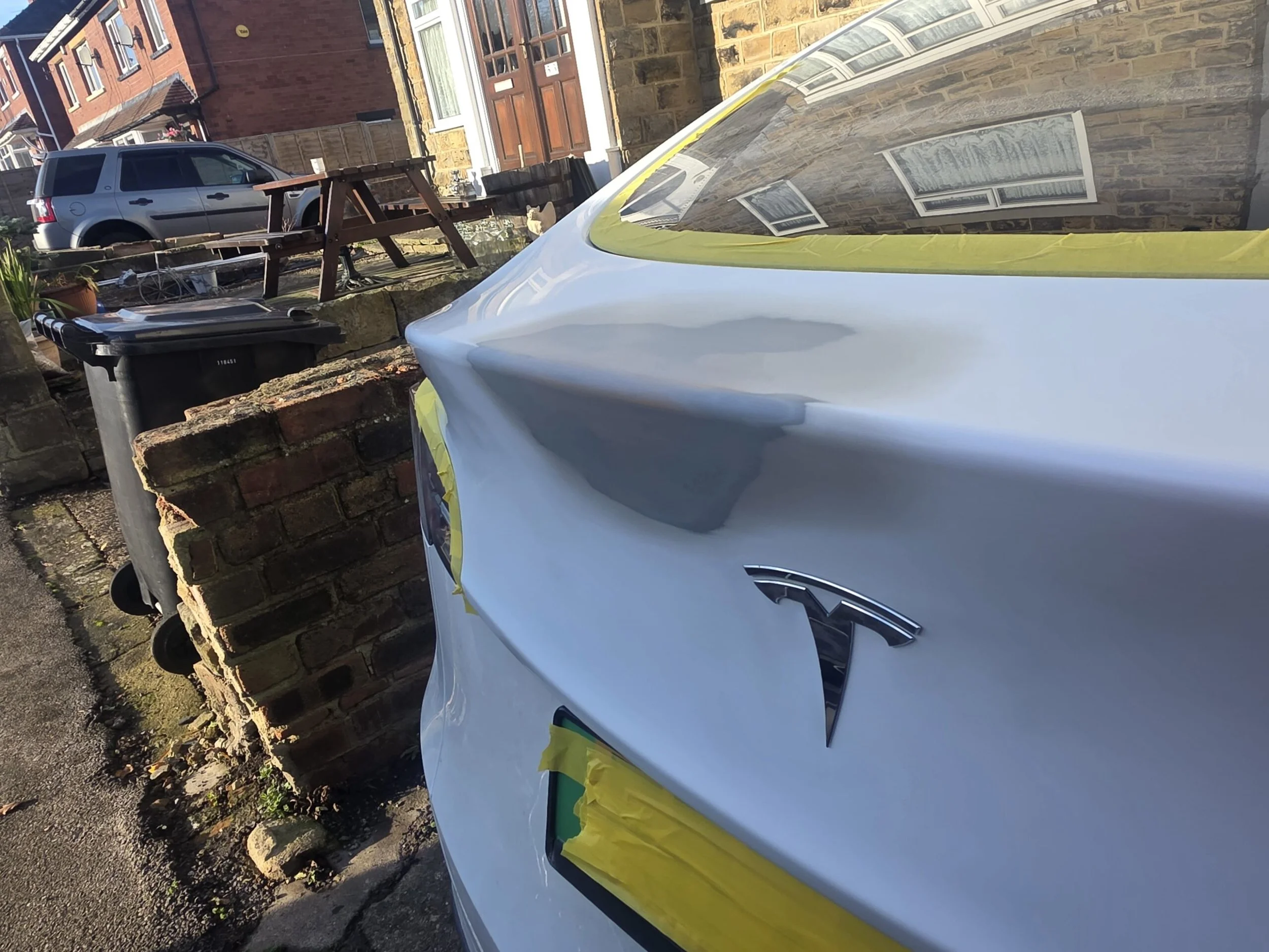 car bumper repainting Barnsley close up