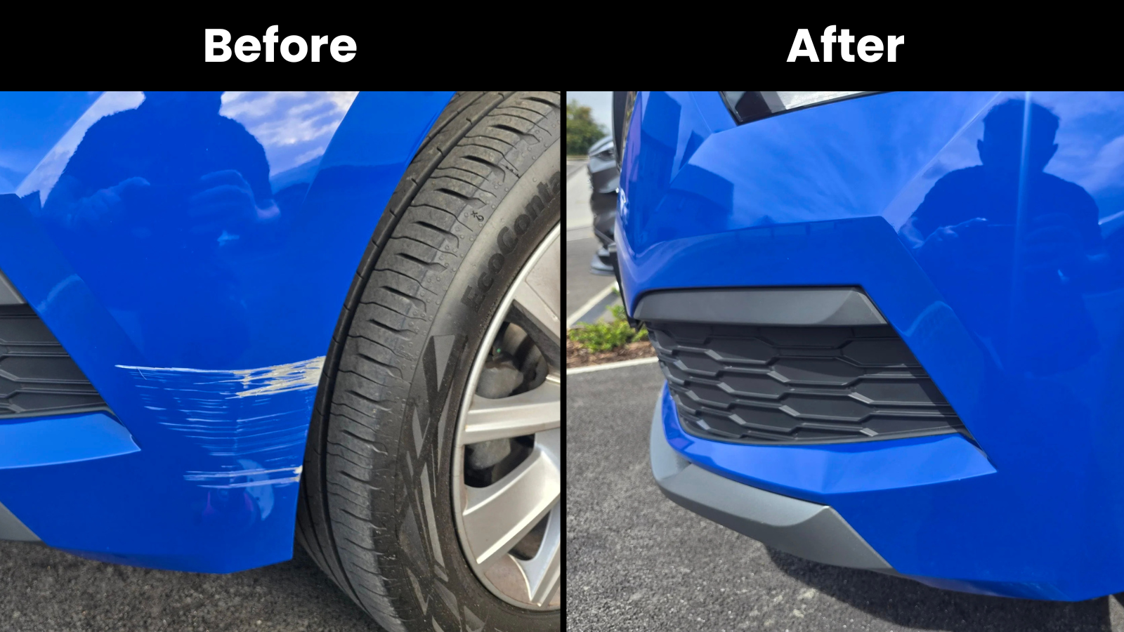 bumper scratch repair Barnsley before and after
