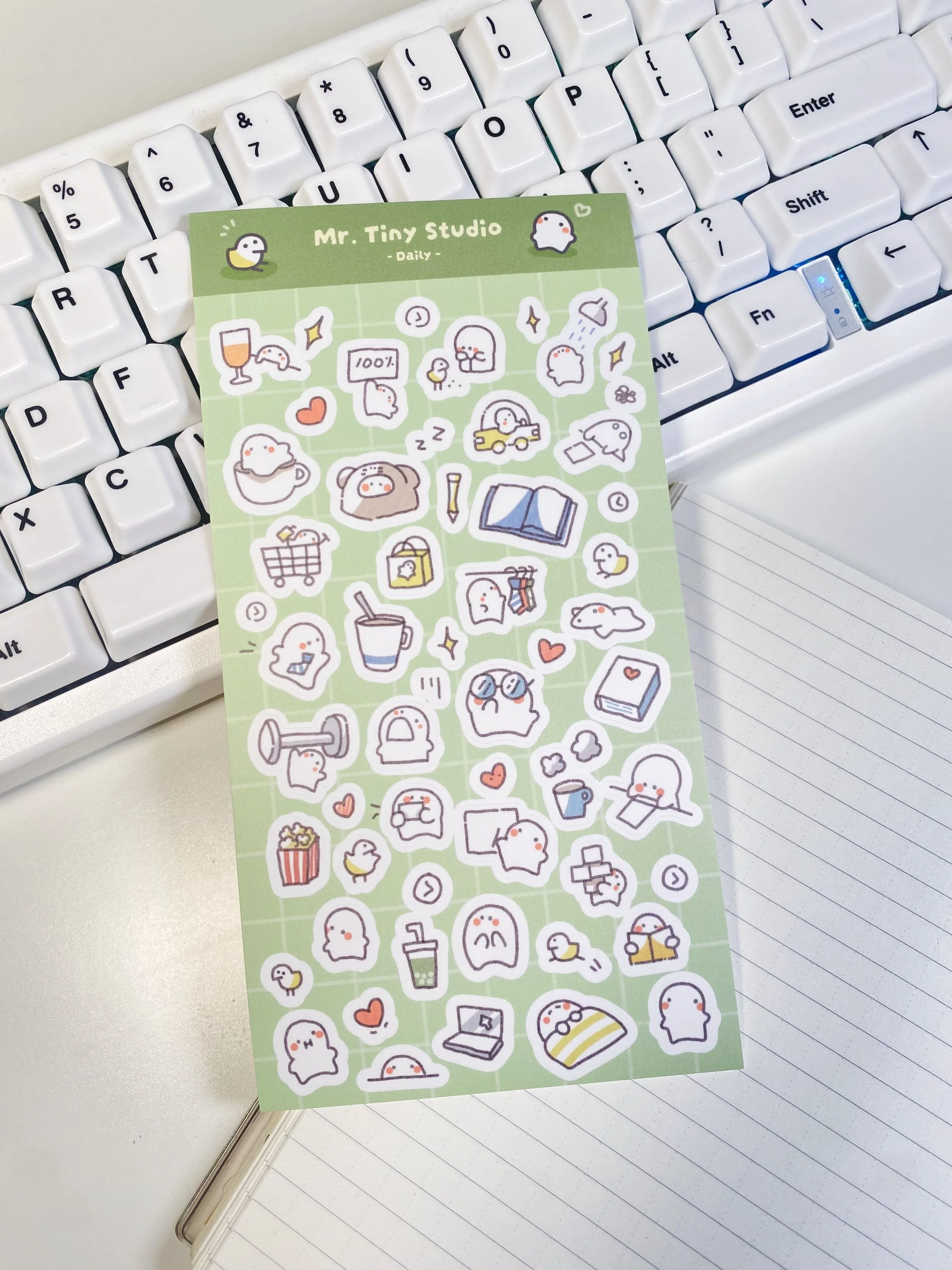 Mini Mr. Tiny Daily Life Sticker Sheet | Great for Small Planners
