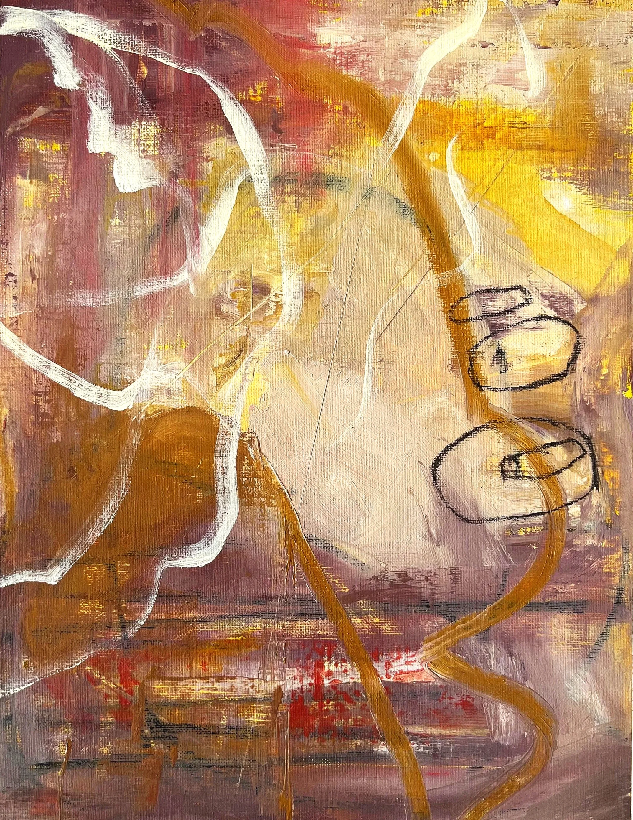 night beach, 14 x 11 in, oil on canvas paper