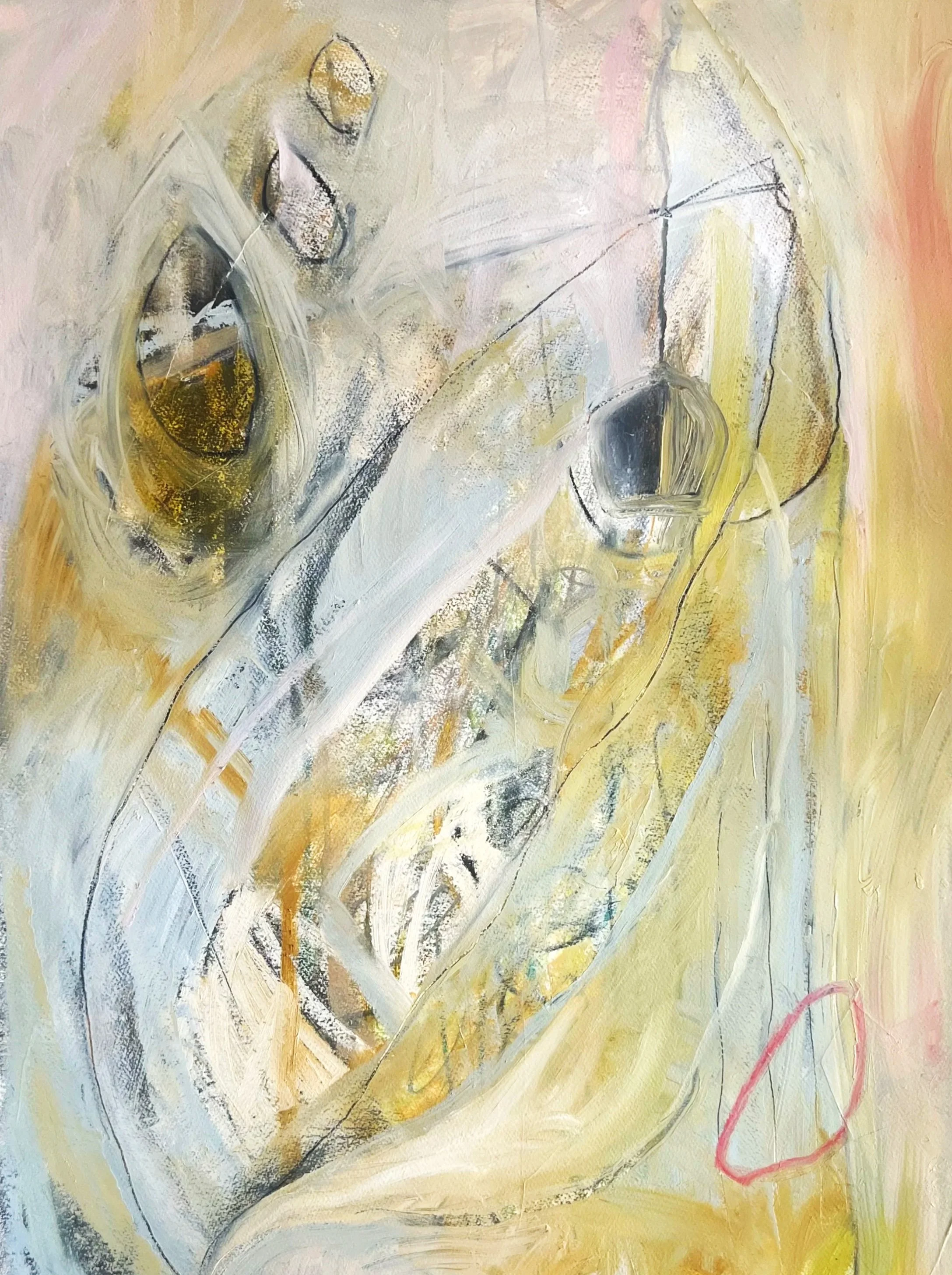 toucan, 30 x 22 in,  mixed media with oil on paper