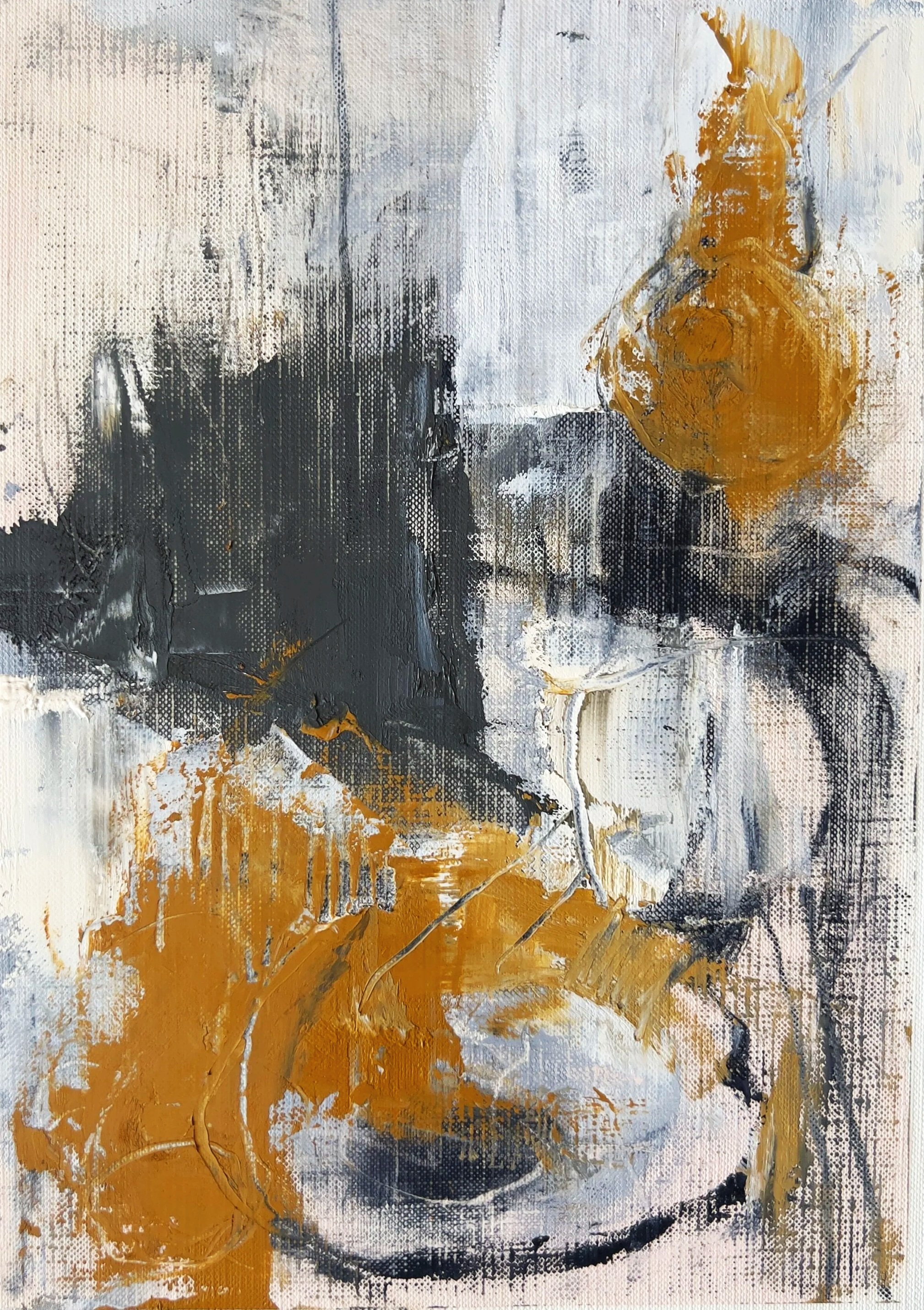 landing, 9 x 12 in oil and pencil on canvas paper